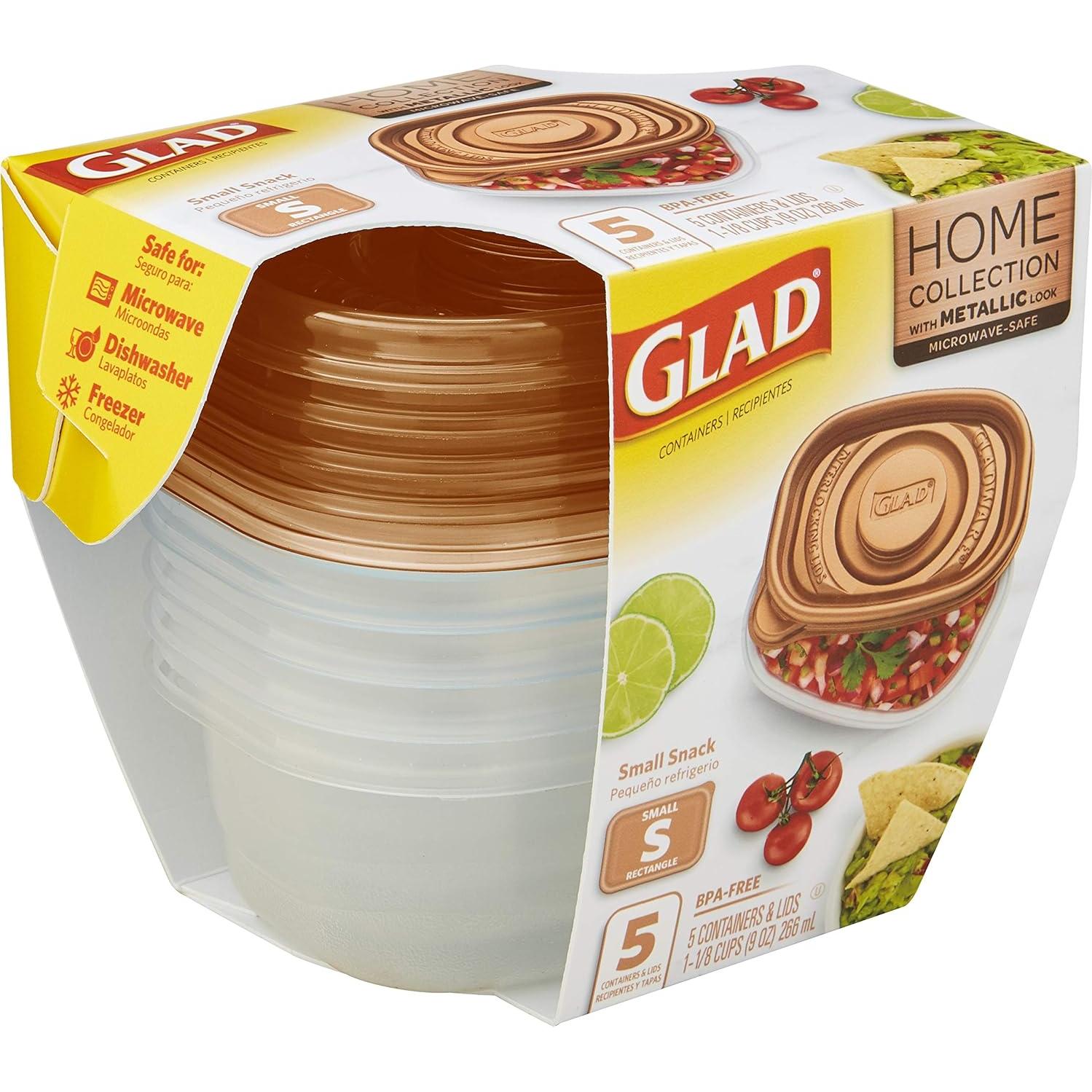Contenedores de Almacenamiento GladWare Home 9 oz Set 6 Piezas