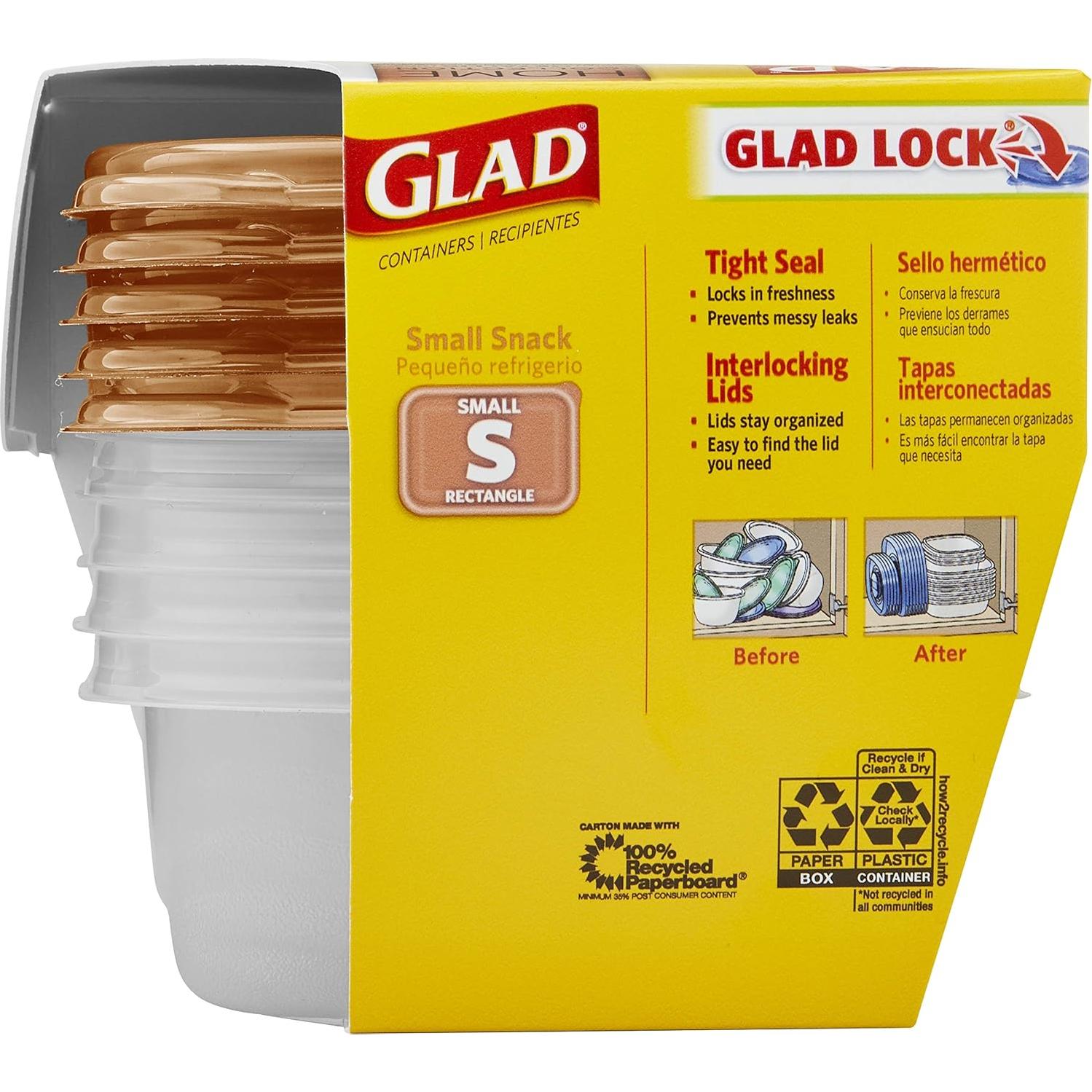 Contenedores de Almacenamiento GladWare Home 9 oz Set 6 Piezas