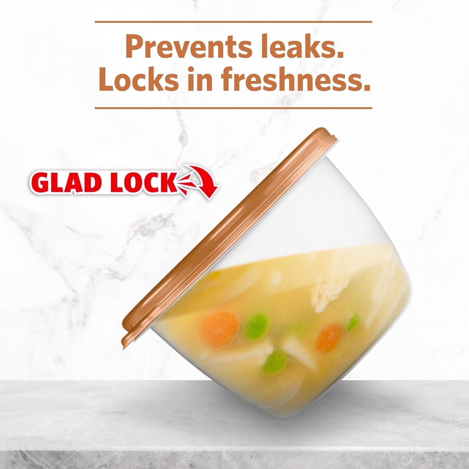 Contenedores de Almacenamiento GladWare Home 9 oz Set 6 Piezas