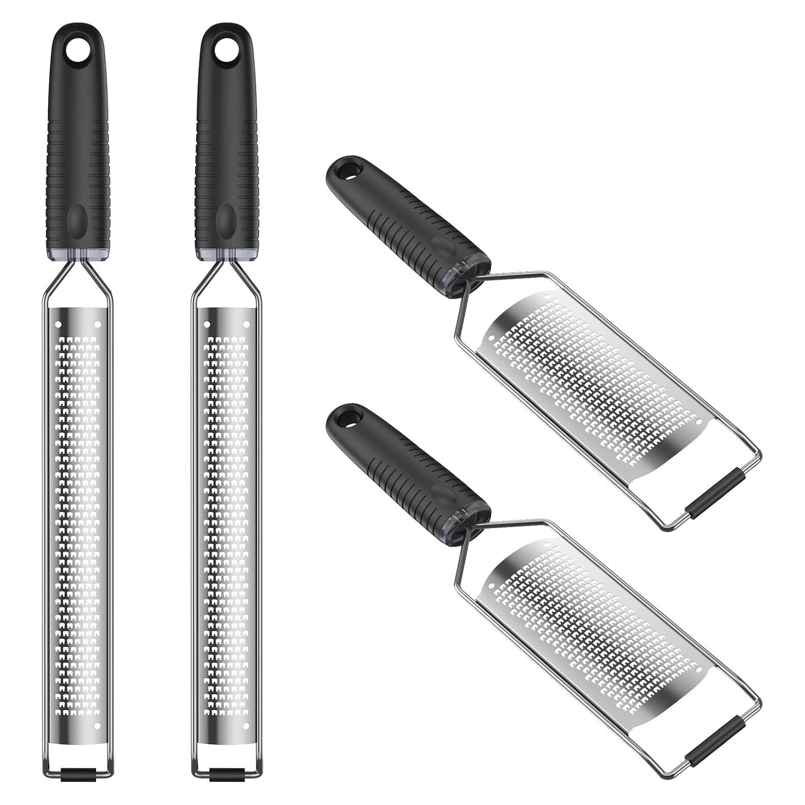 Rallador de Acero Inoxidable TKSDWBLTY 4 Piezas con Mango Antideslizante