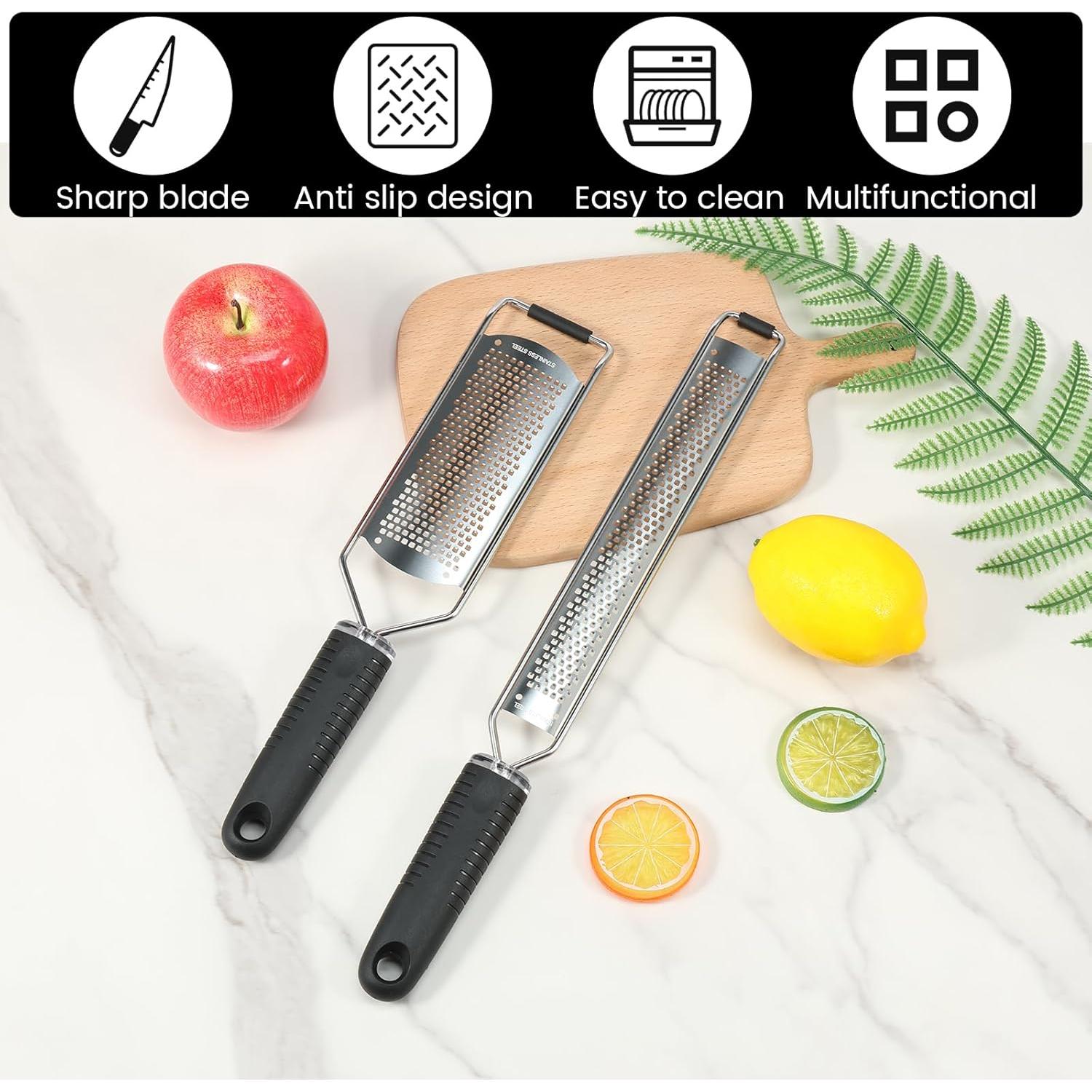 Rallador de Acero Inoxidable TKSDWBLTY 4 Piezas con Mango Antideslizante