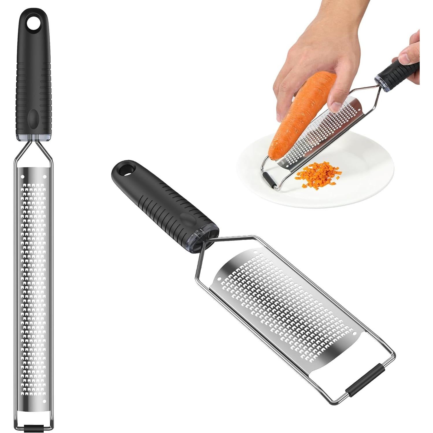 Rallador de Acero Inoxidable TKSDWBLTY 4 Piezas con Mango Antideslizante