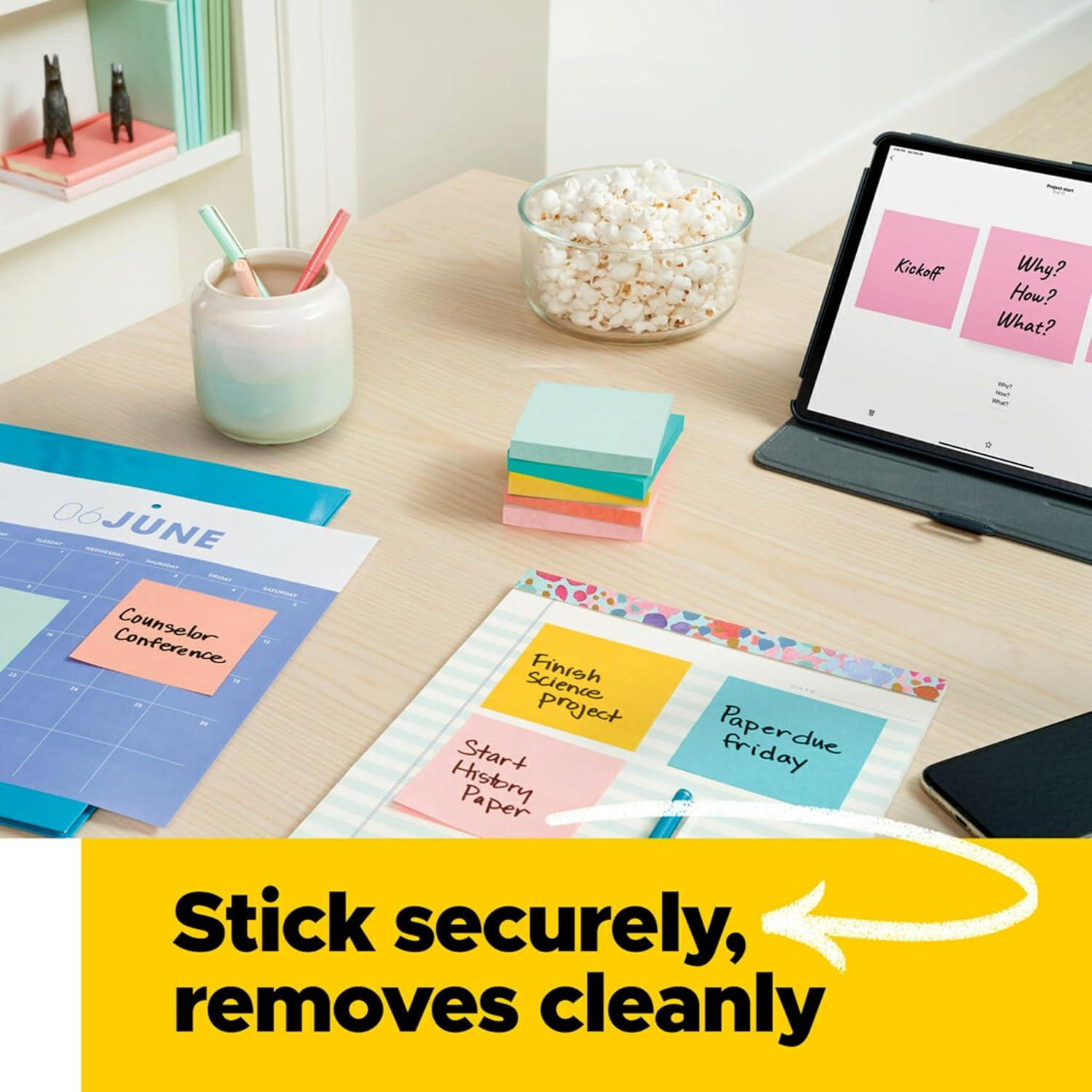 Notas Post-it Rayadas 10.16x15.24 cm 5 Blocs Cafetería de Playa