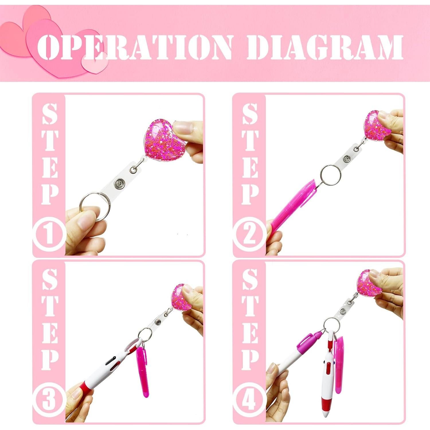 Kit de bolígrafos de enfermera Mivofun 6 piezas con brillo