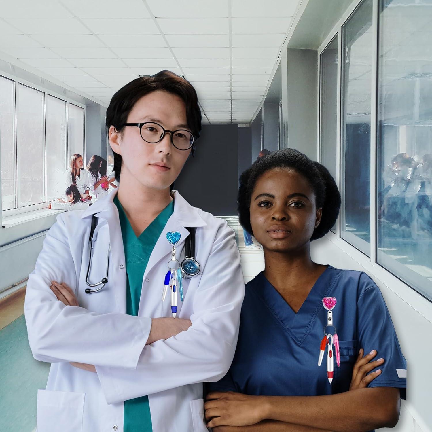 Kit de bolígrafos de enfermera Mivofun 6 piezas con brillo