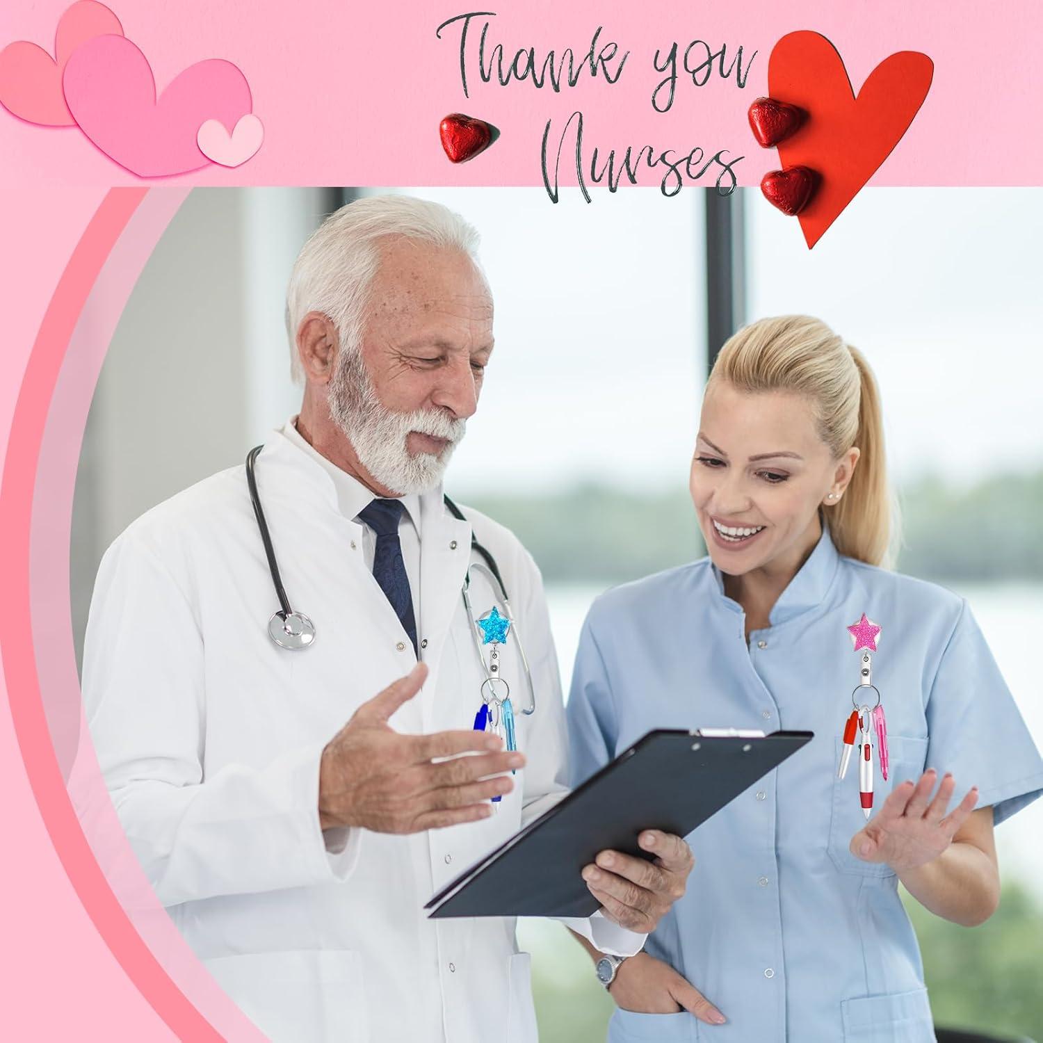 Kit de bolígrafos de enfermera Mivofun 6 piezas con brillo