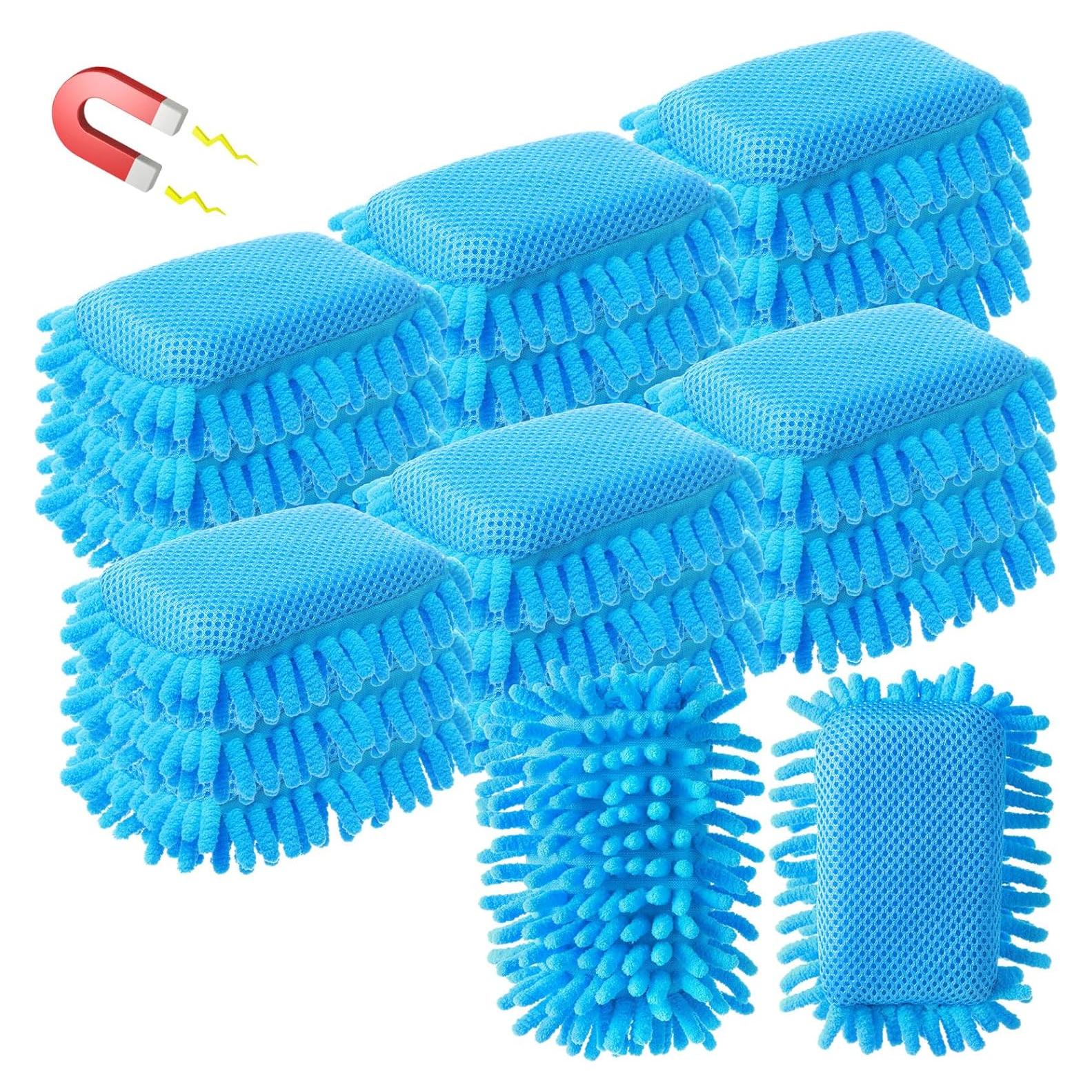 Borradores de Pizarra Blanca Sherr 18 Pcs Microfibra Magnéticos Azul