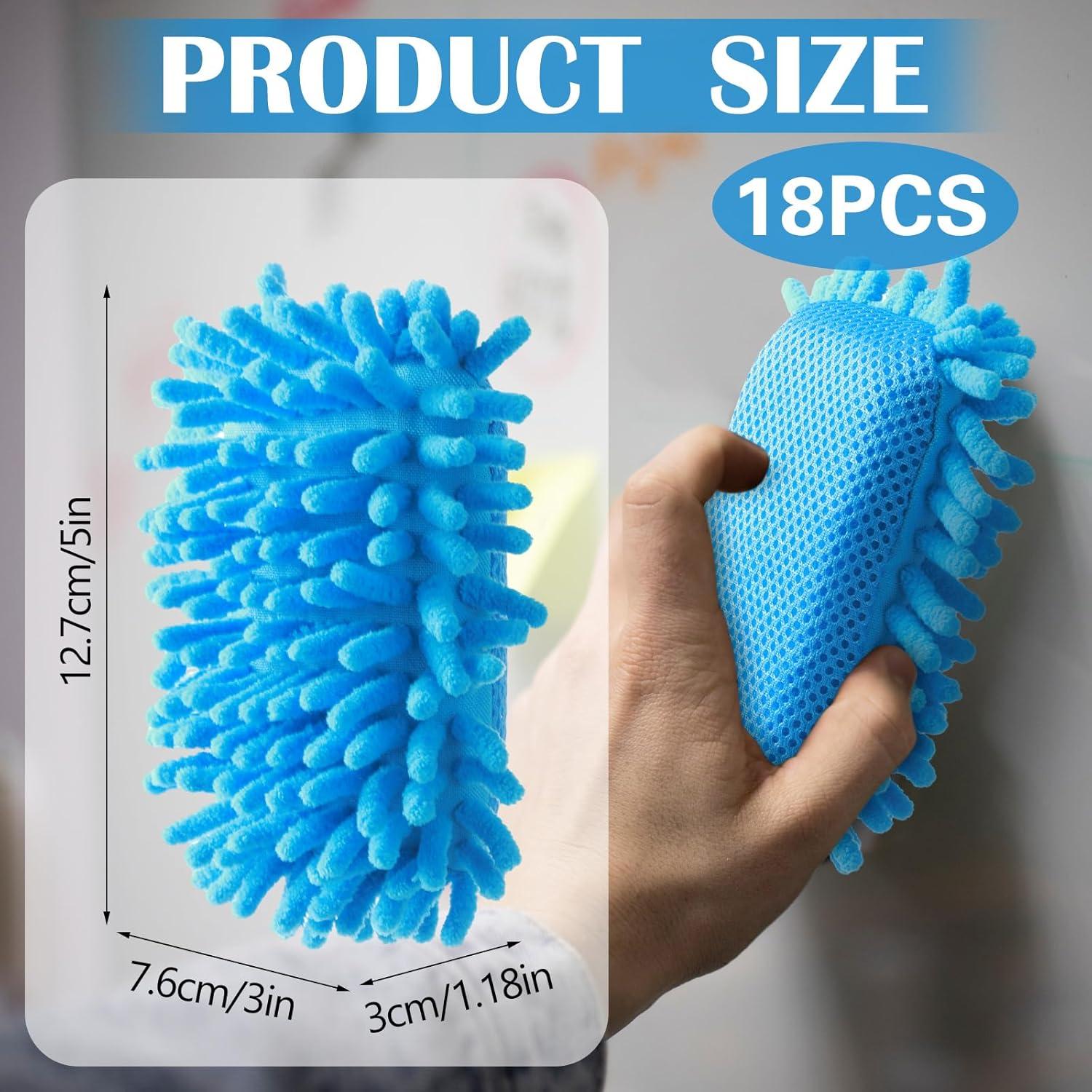 Borradores de Pizarra Blanca Sherr 18 Pcs Microfibra Magnéticos Azul