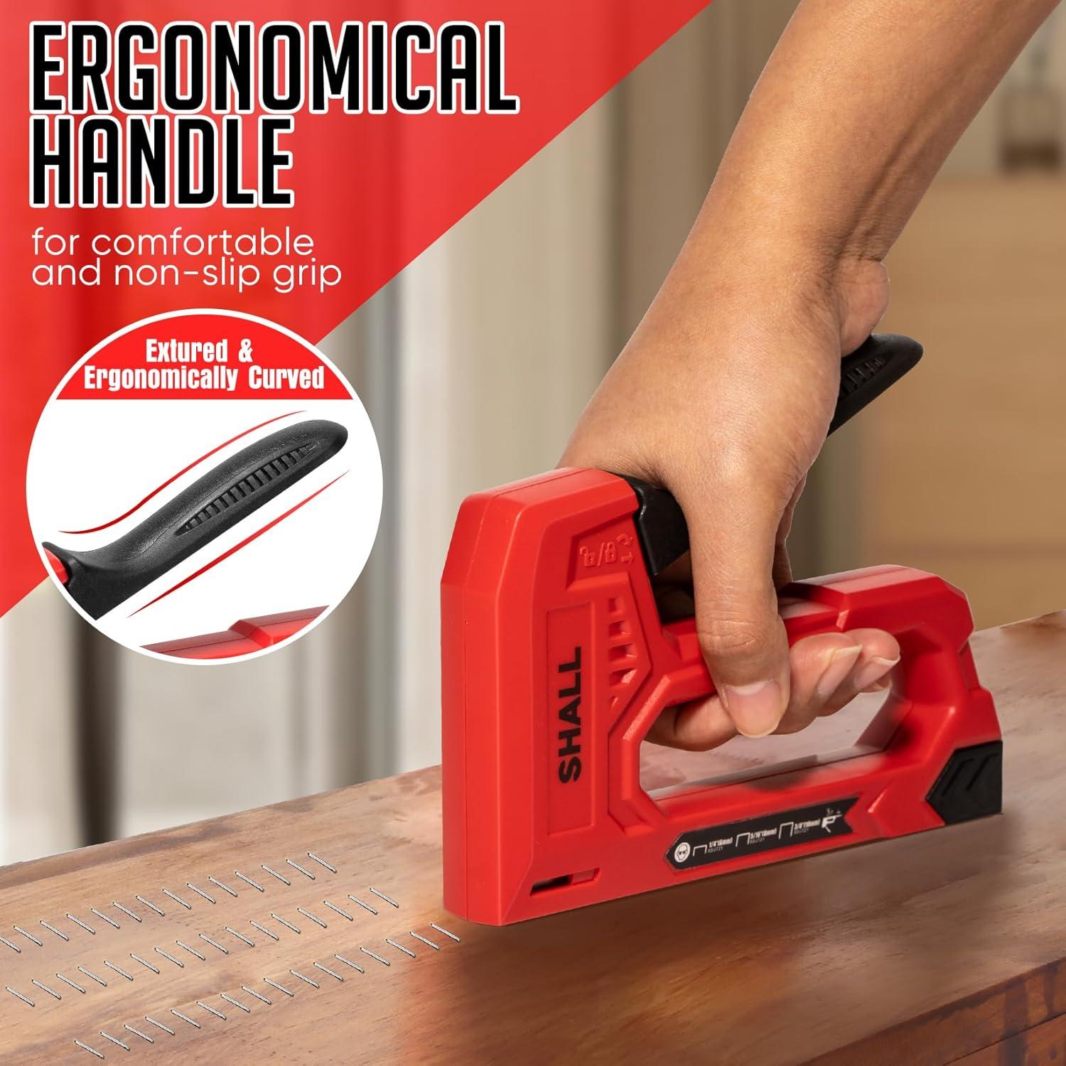 Grapadora de Uso Ligero SHALL Roja con 1600 Grapas JT21