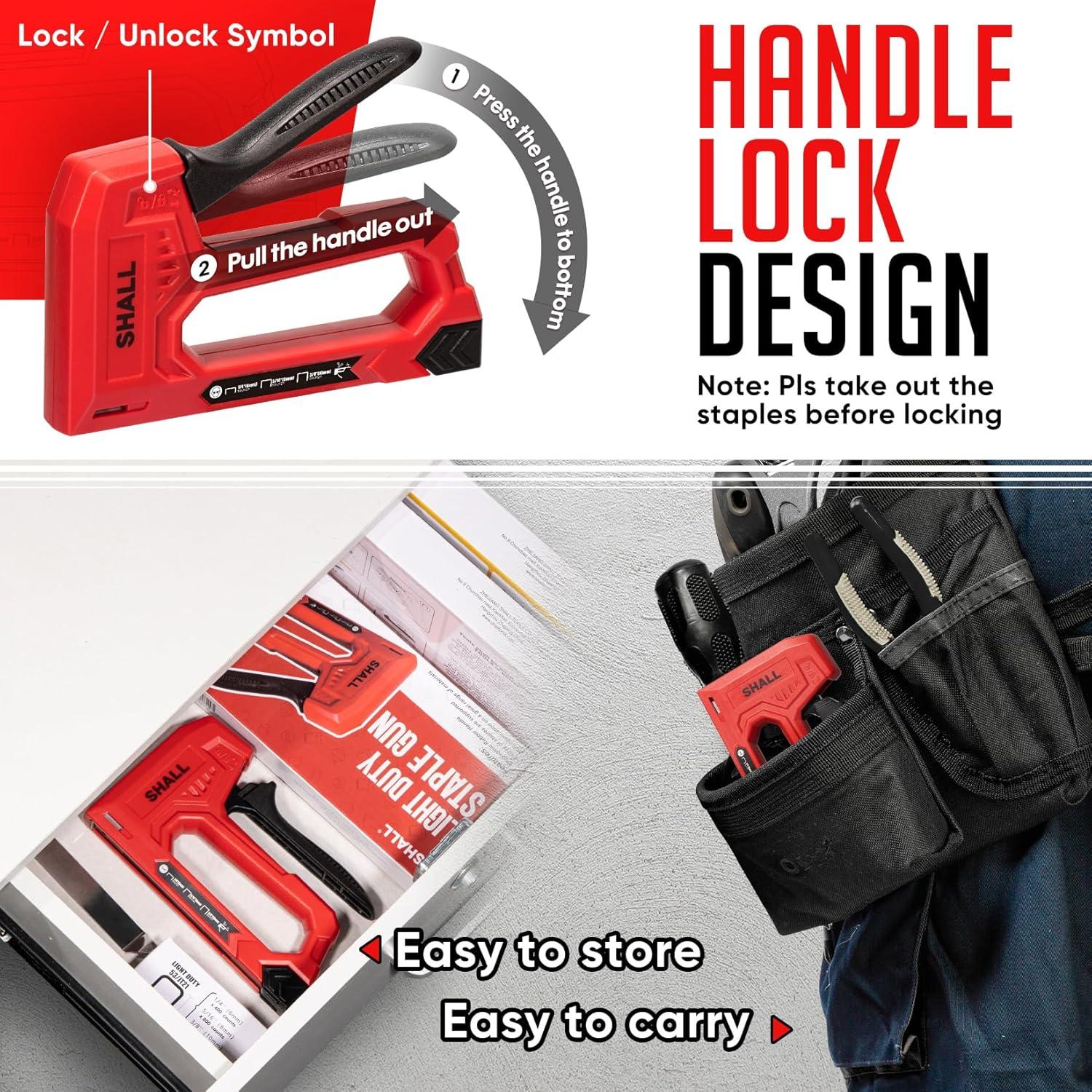 Grapadora de Uso Ligero SHALL Roja con 1600 Grapas JT21