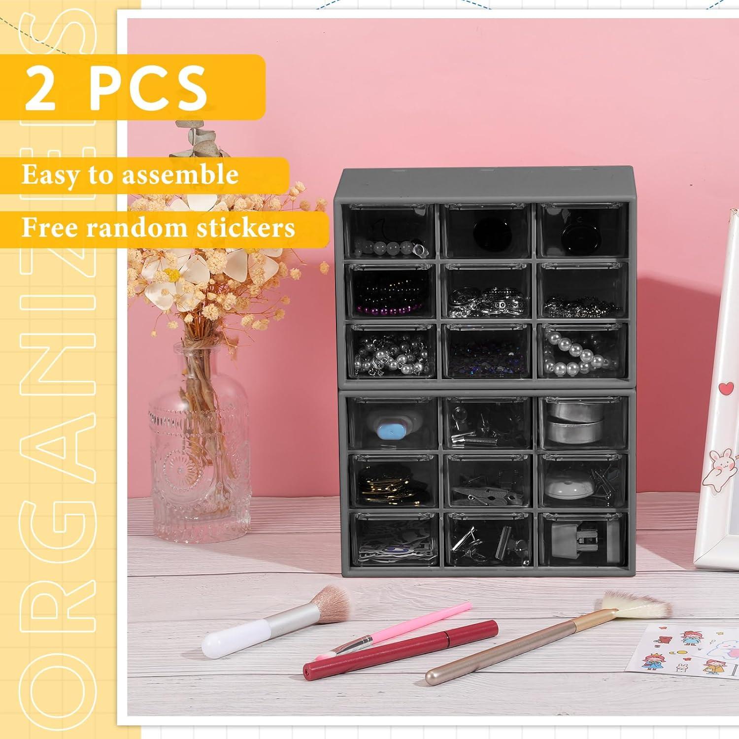 Organizador de Escritorio Wenqik 2 Pcs con 9 Cajones Transparentes