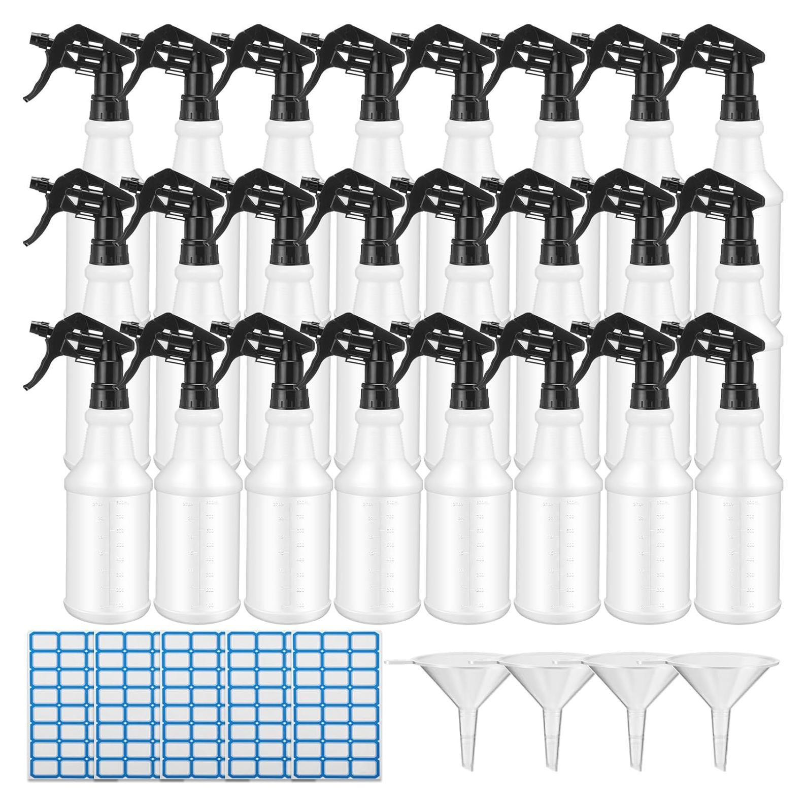 Zubebe 24 Botellas Spray 1000ml Plástico HDPE A Prueba de Fugas