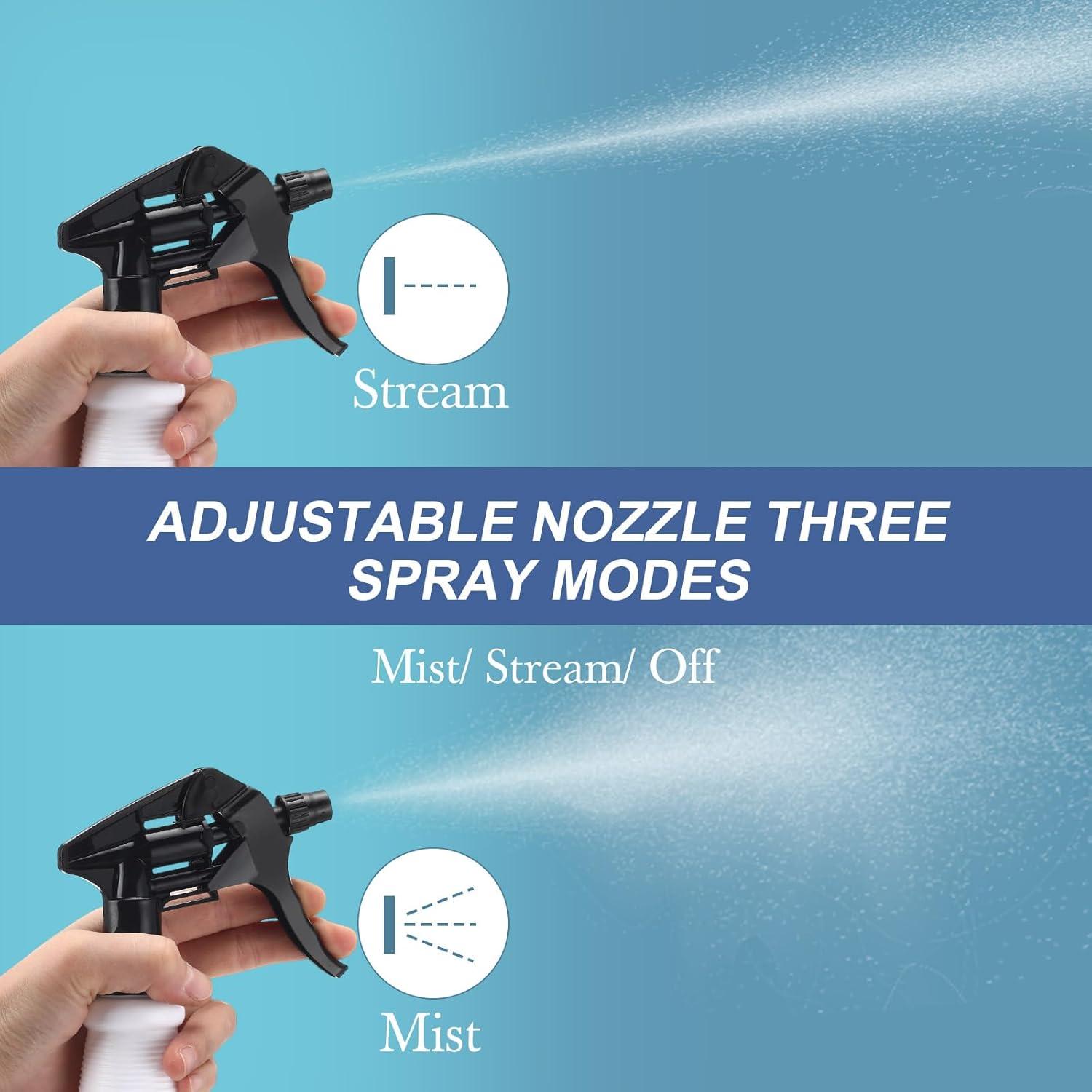 Zubebe 24 Botellas Spray 1000ml Plástico HDPE A Prueba de Fugas