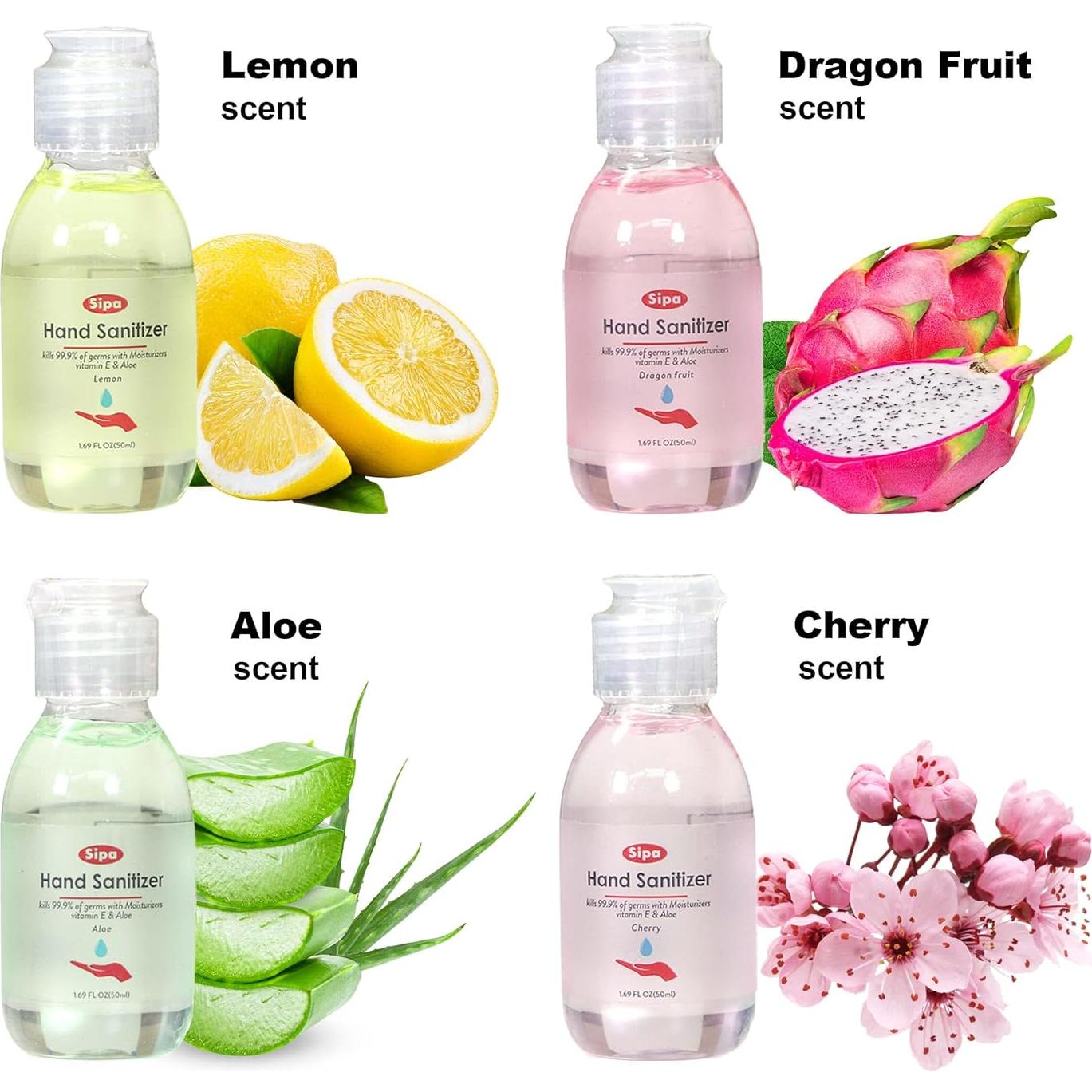 Desinfectante de Manos SIPA 50 ml - Paquete de 16, 8 Fragancias