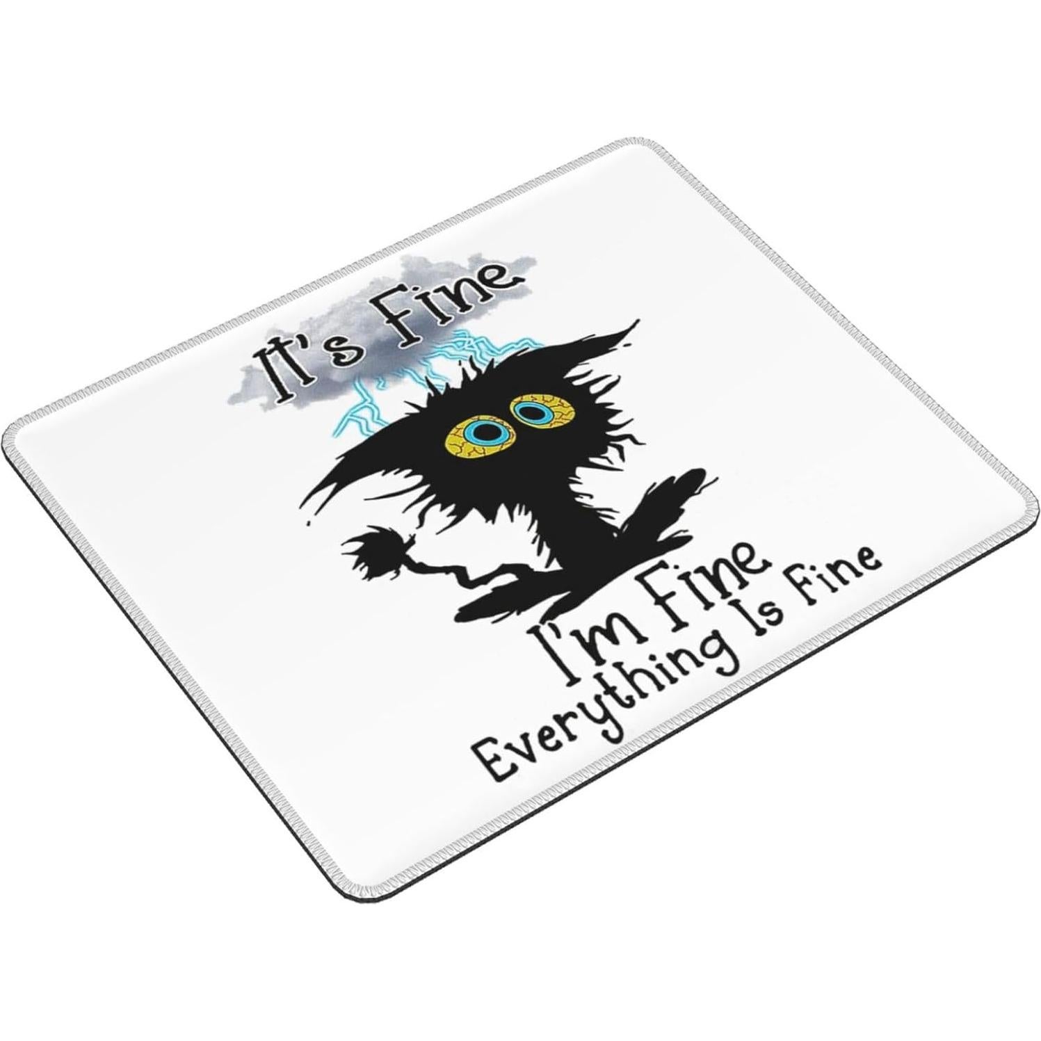 Alfombrilla de Ratón Jakayla Gato Negro 240mm x 200mm Antideslizante