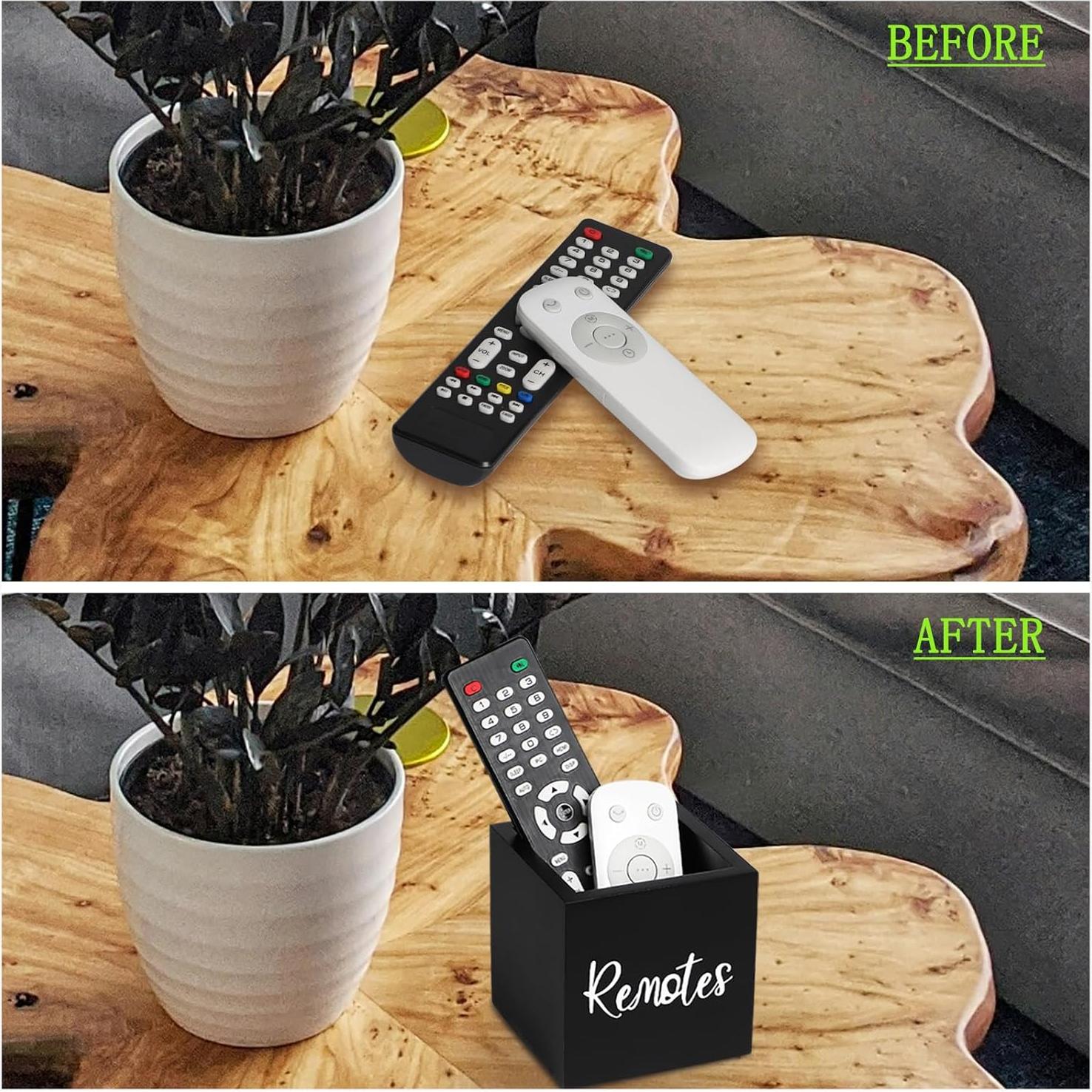 Soporte de Control Remoto de Madera LBEMEY Negro S