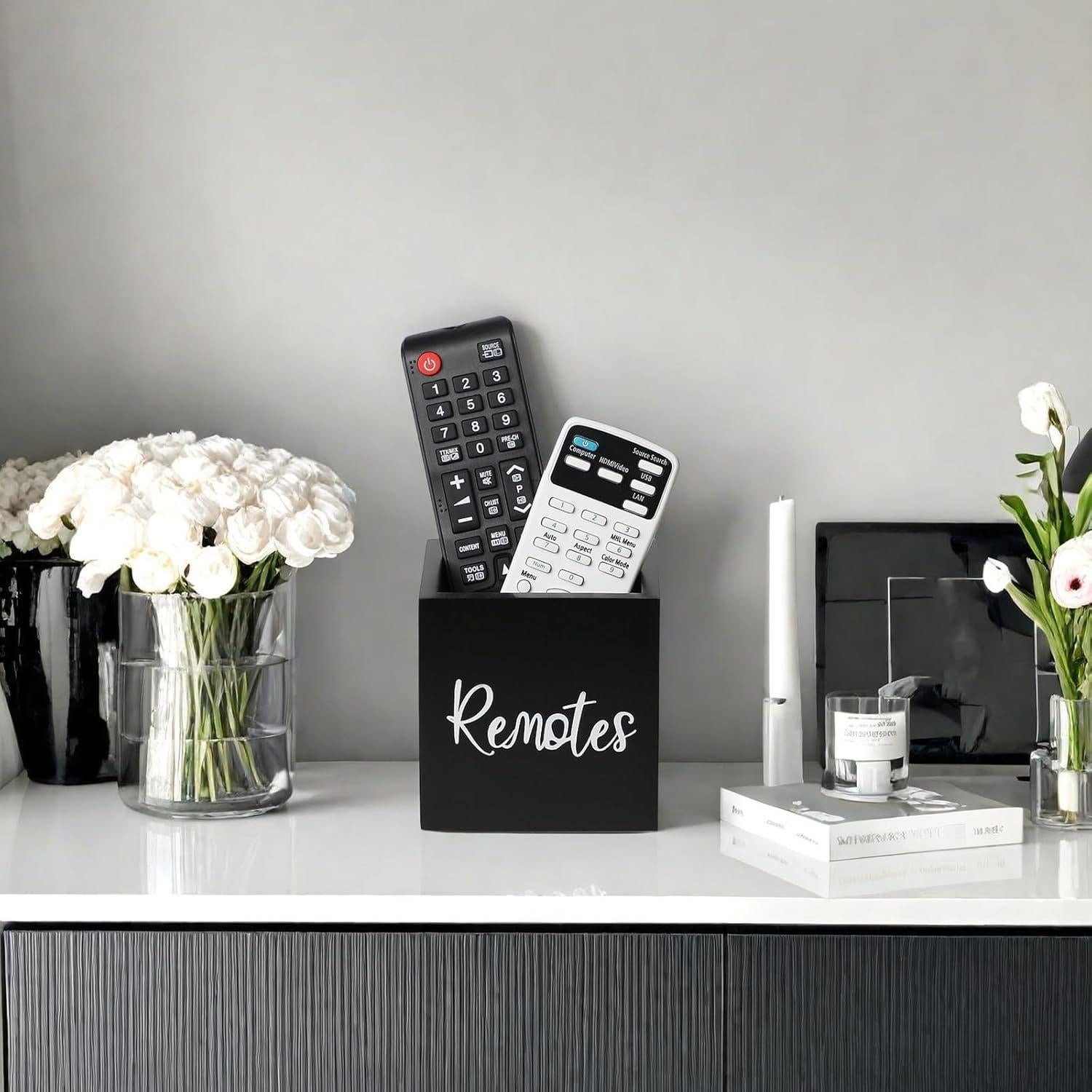 Soporte de Control Remoto de Madera LBEMEY Negro S