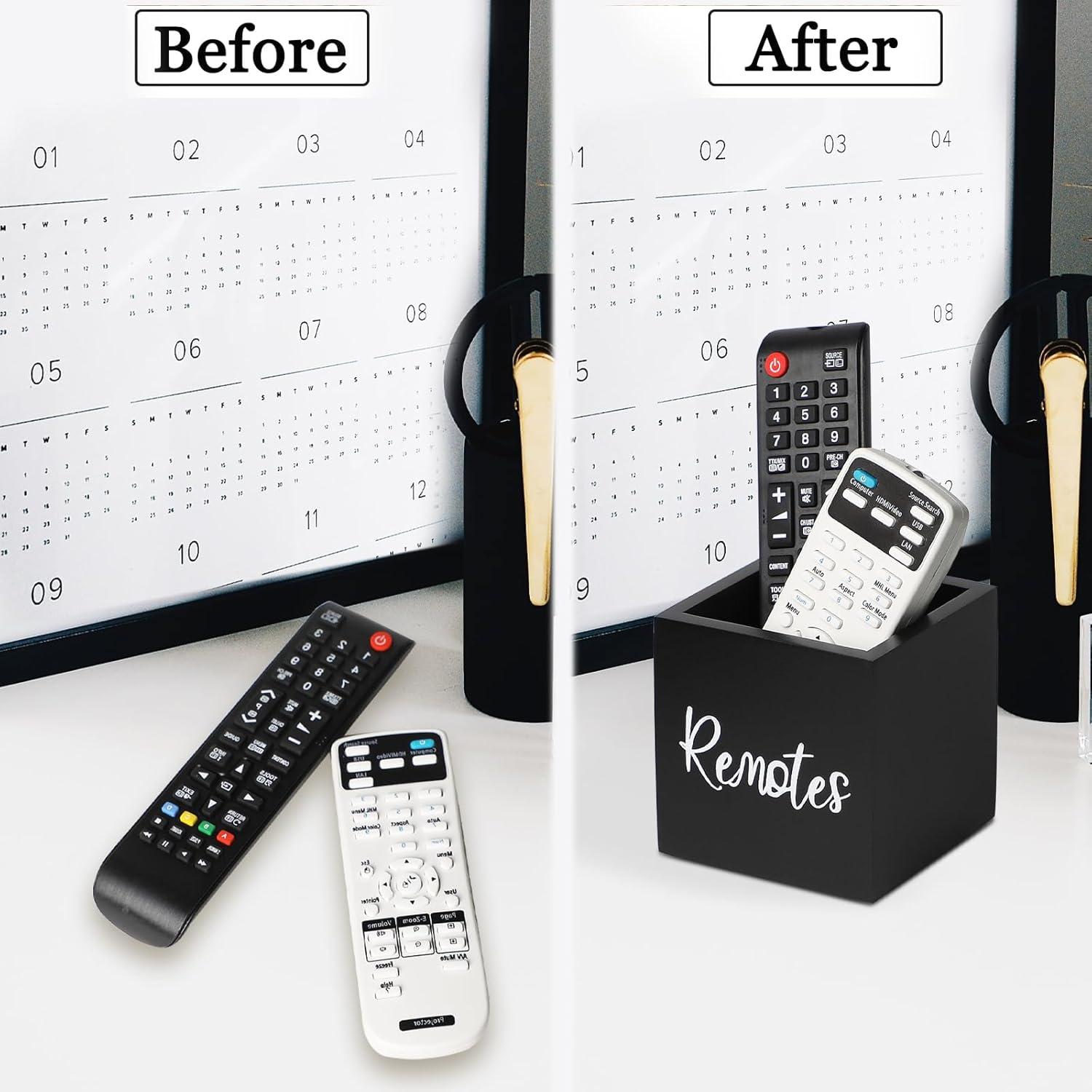 Soporte de Control Remoto de Madera LBEMEY Negro S