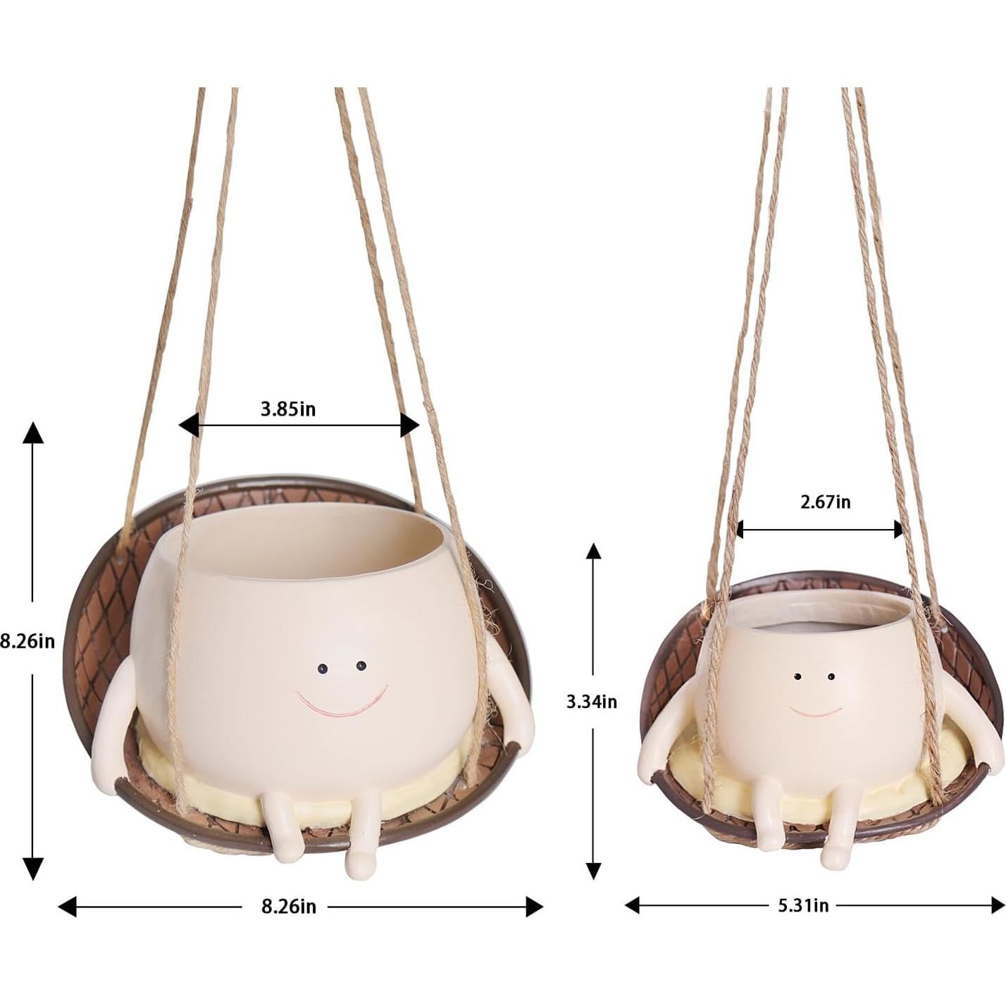 Maceta Colgante Grande UMESONG en Forma de Silla Sonriente