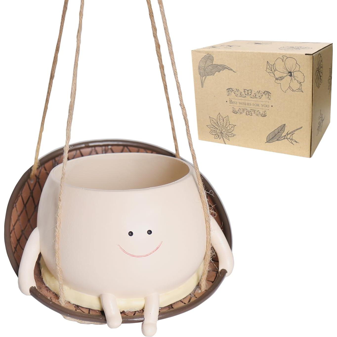 Maceta Colgante Grande UMESONG en Forma de Silla Sonriente