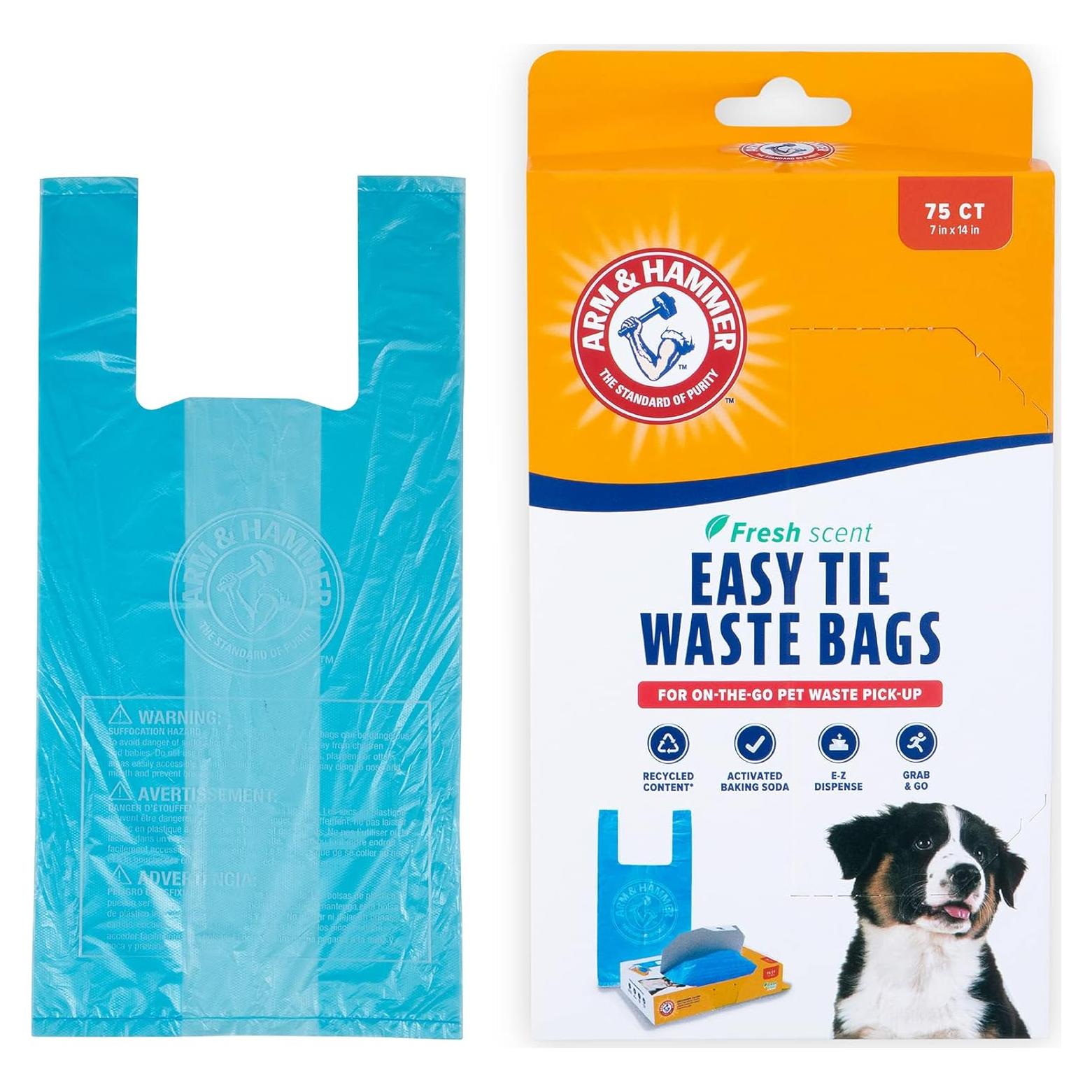 Bolsas de Desechos Easy-Tie Arm & Hammer 75 Unidades Azul