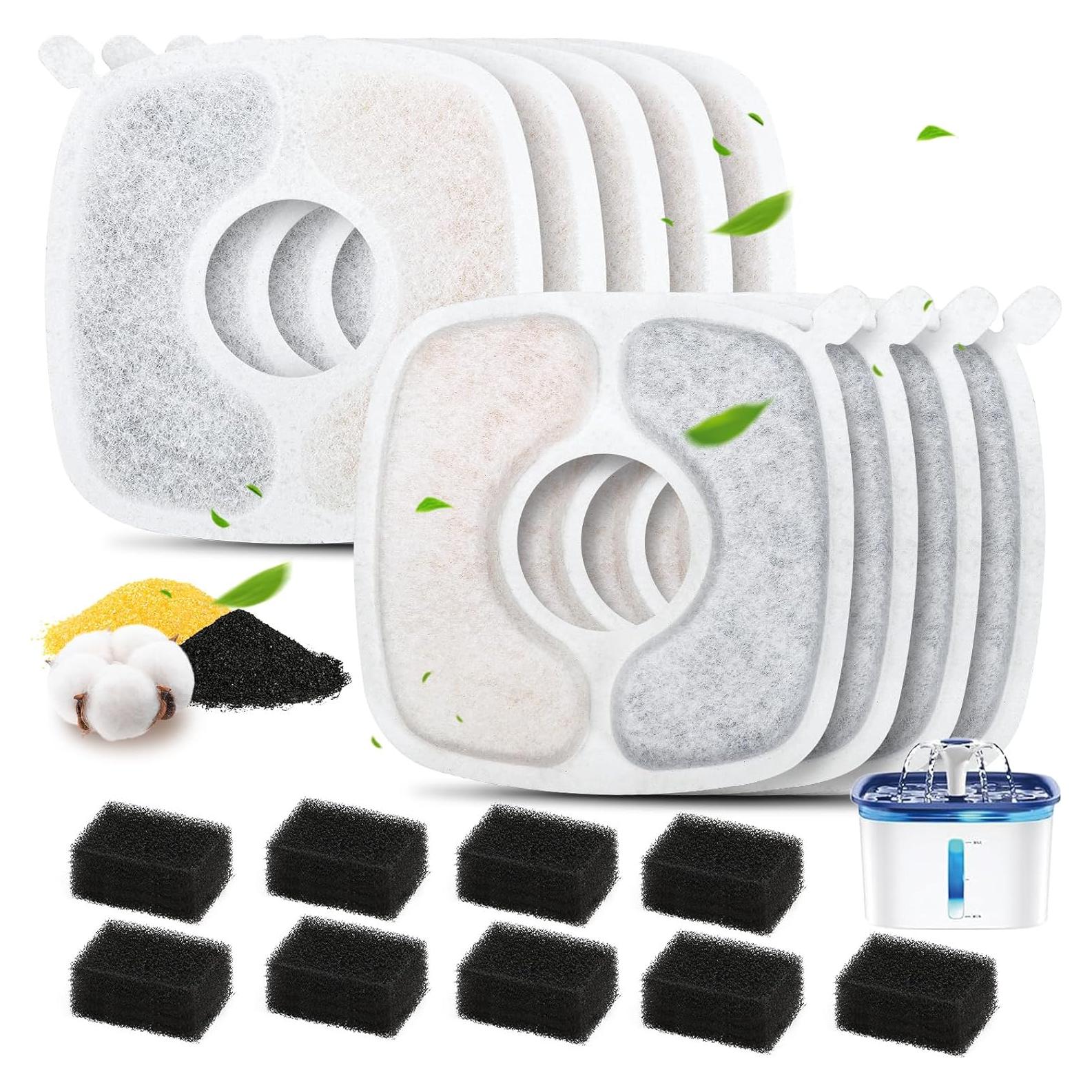 Paquete de 18 Filtros de Reemplazo ELXXROONM para Fuente de Agua Gatos