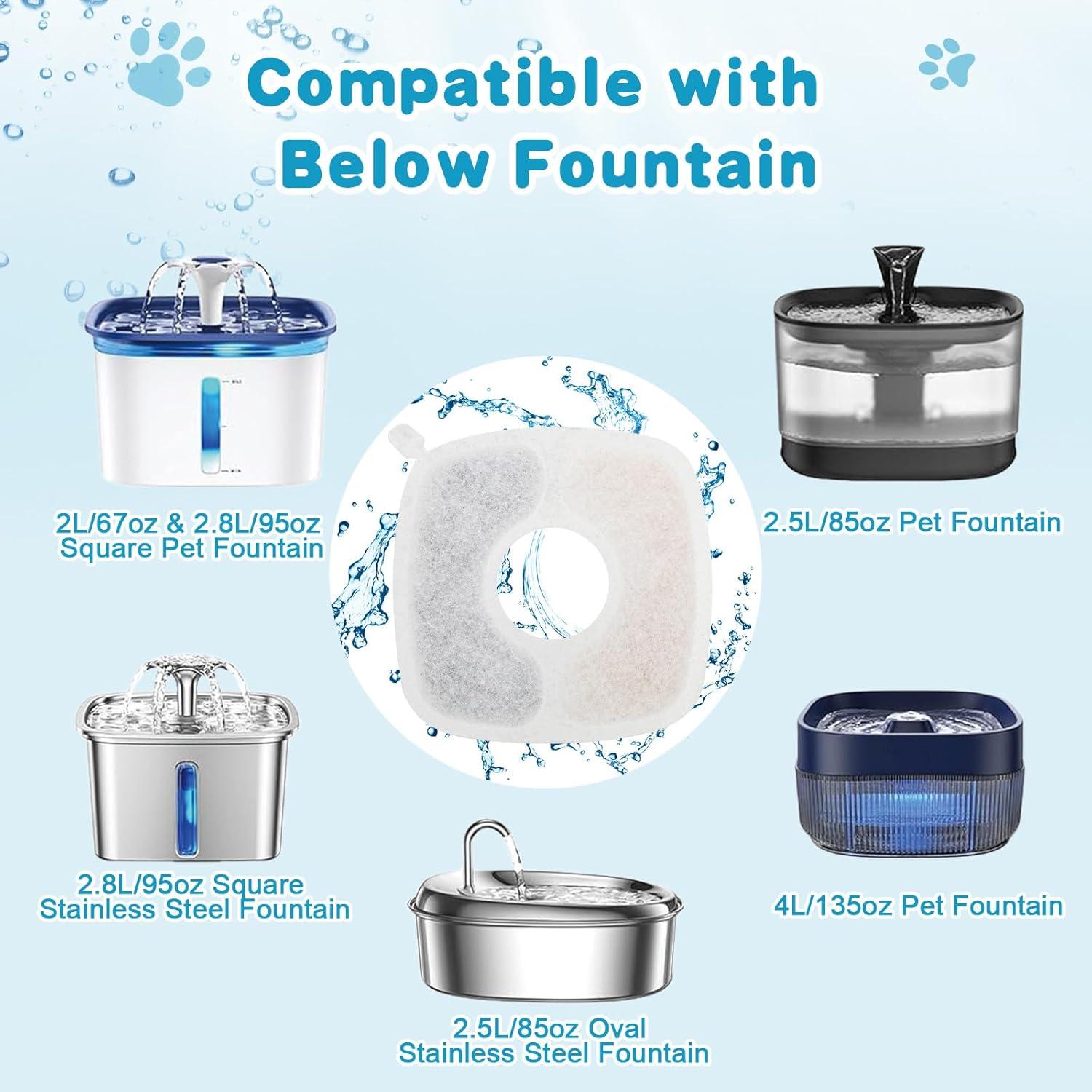 Paquete de 18 Filtros de Reemplazo ELXXROONM para Fuente de Agua Gatos