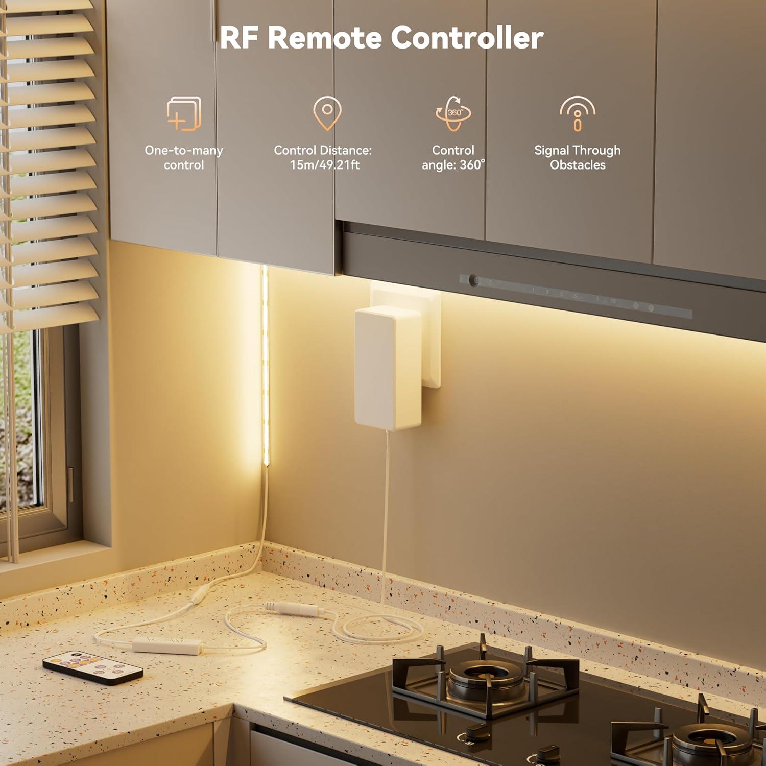 Tira LED COB 6.1m MIWISE 2700K Dimmable 24V Control Remoto