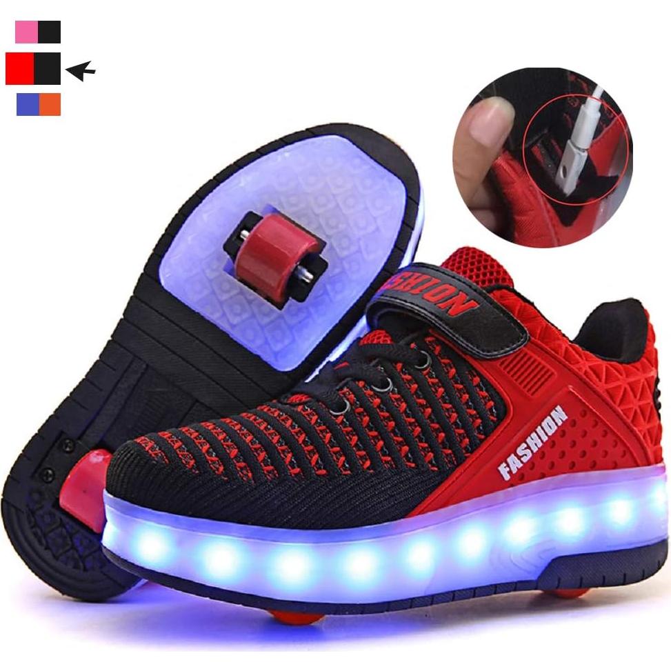 Zapatos de Rodillo Ufatansy para Niños con Luces LED