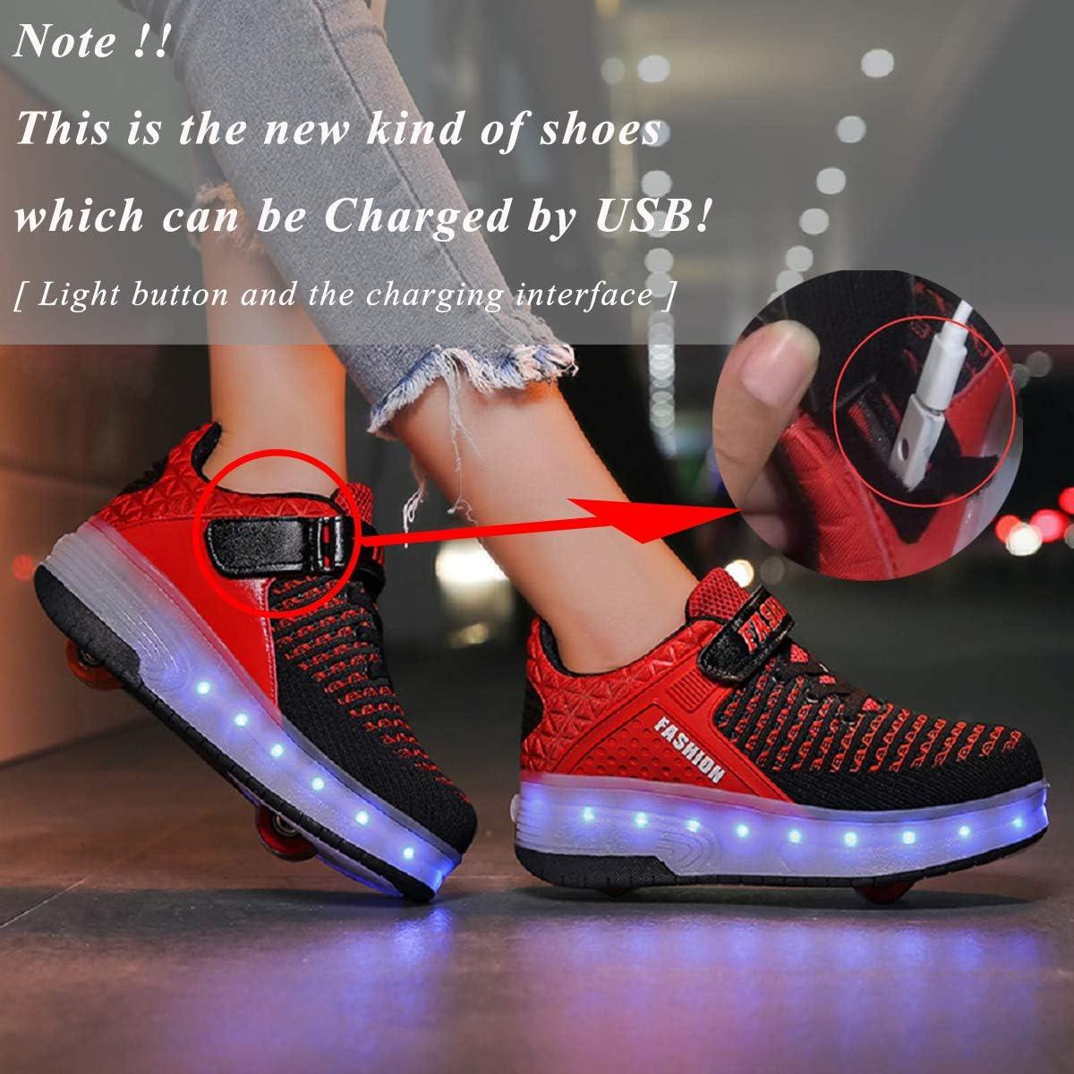 Zapatos de Rodillo Ufatansy para Niños con Luces LED