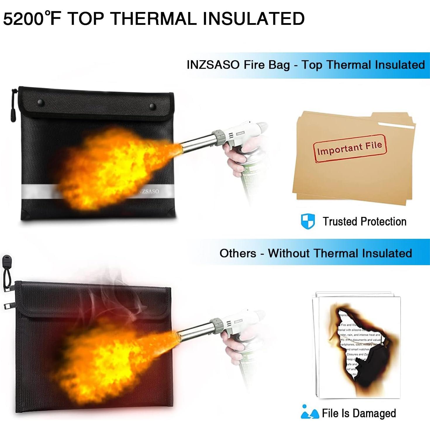 Bolsa de Documentos a Prueba de Fuego INZSASO 27.9x19.6cm