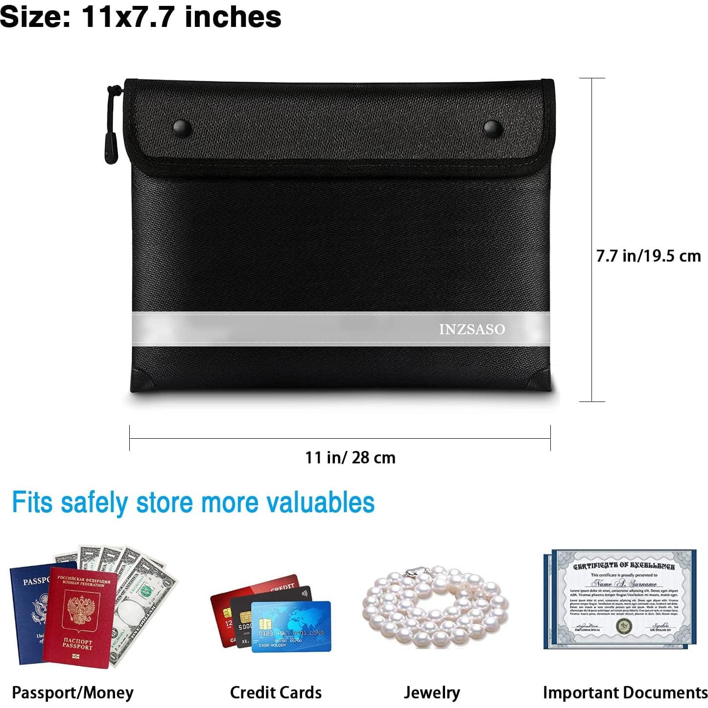 Bolsa de Documentos a Prueba de Fuego INZSASO 27.9x19.6cm