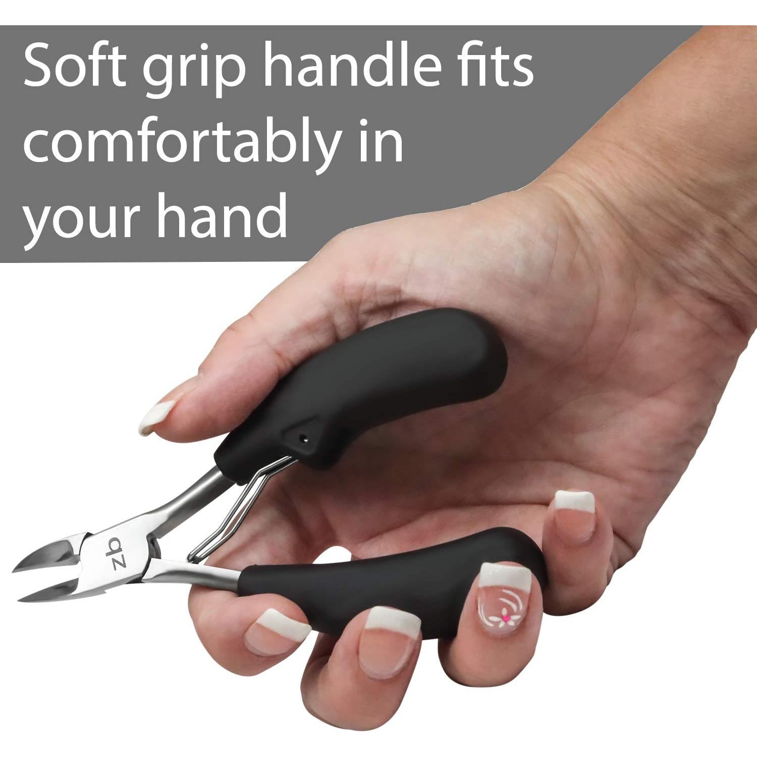 Cortauñas Zizzili para Uñas Gruesas - Mango Ergonómico y Acero Inoxidable