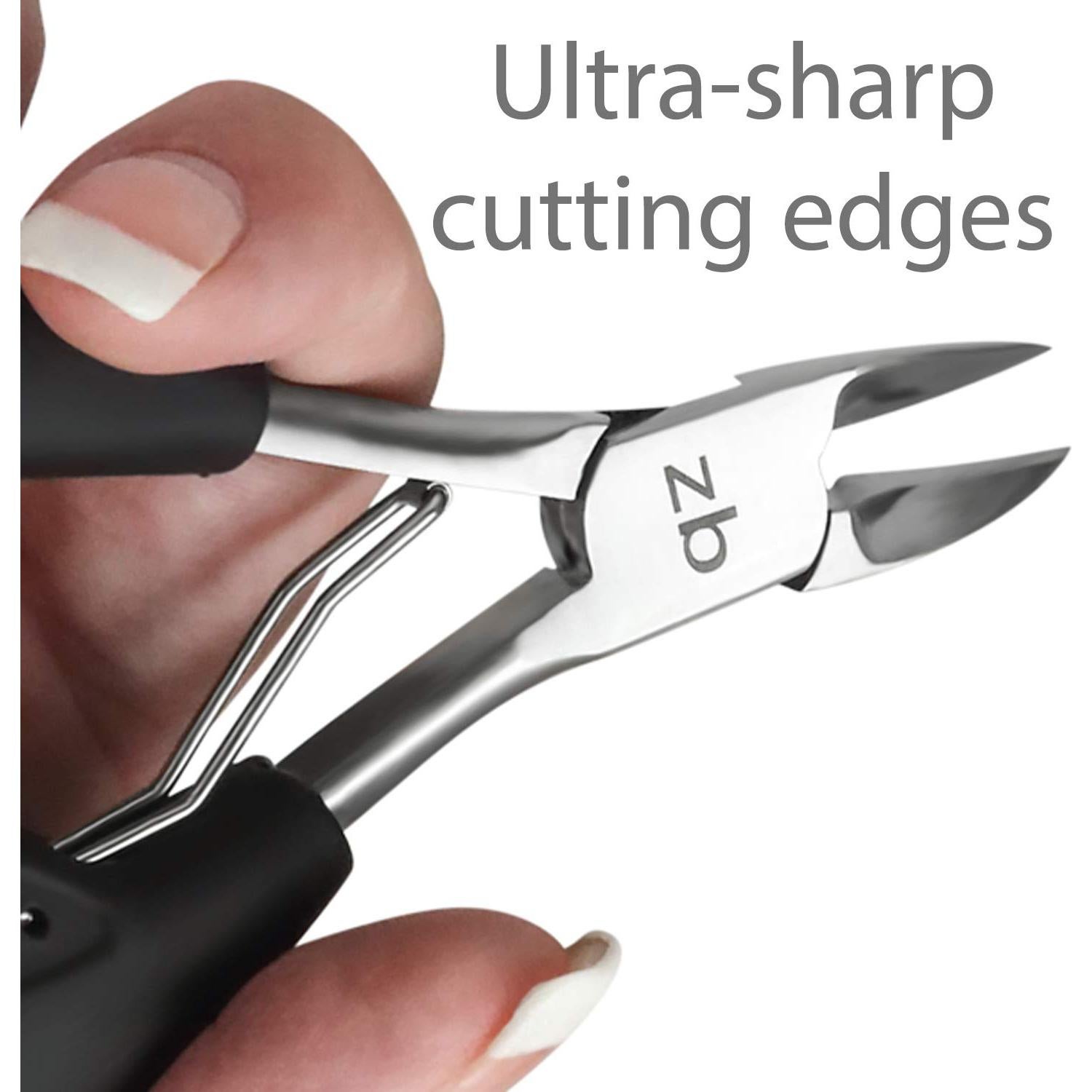 Cortauñas Zizzili para Uñas Gruesas - Mango Ergonómico y Acero Inoxidable