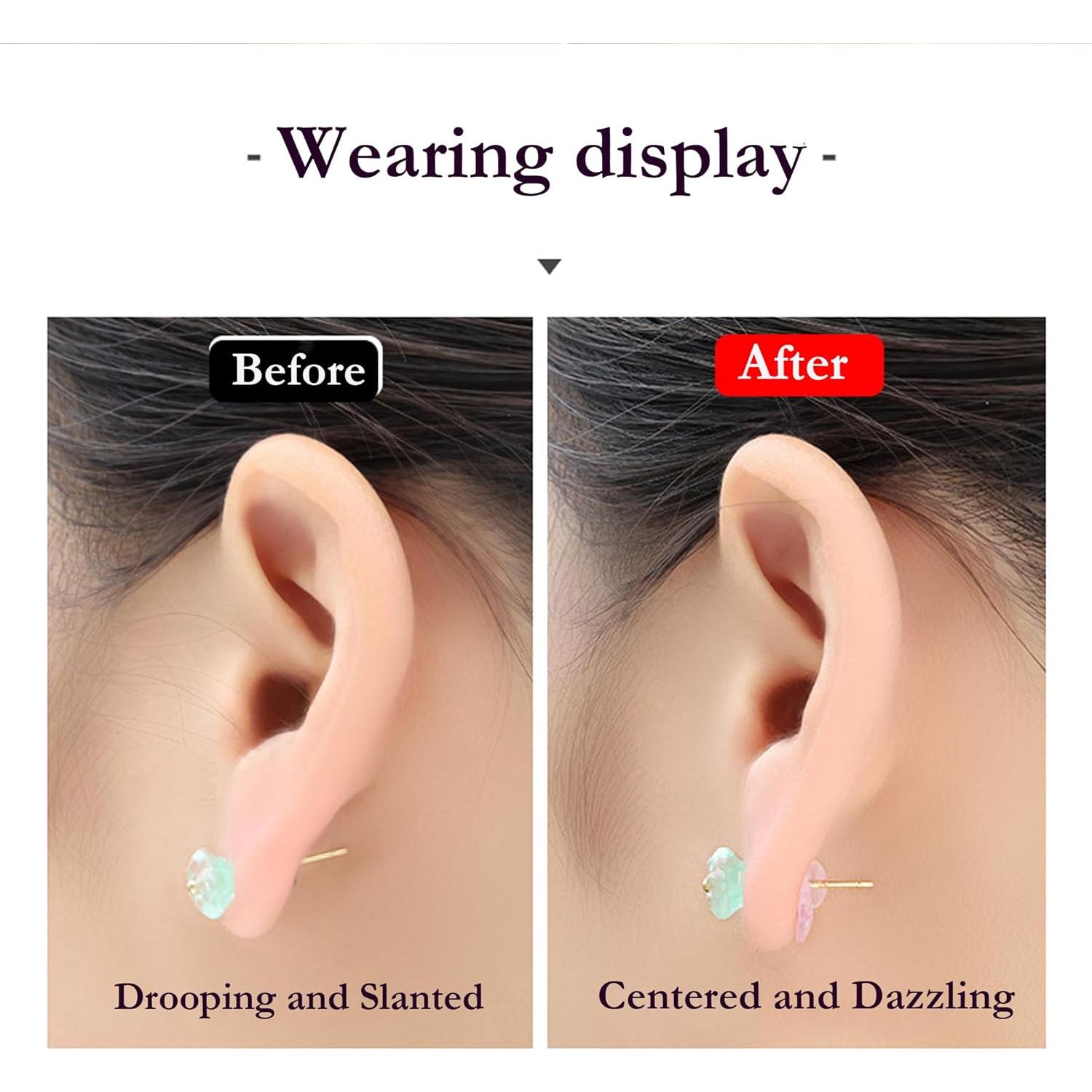 Soportes de lóbulos de oreja hipoalergénicos Qualima 3-en-1 Color