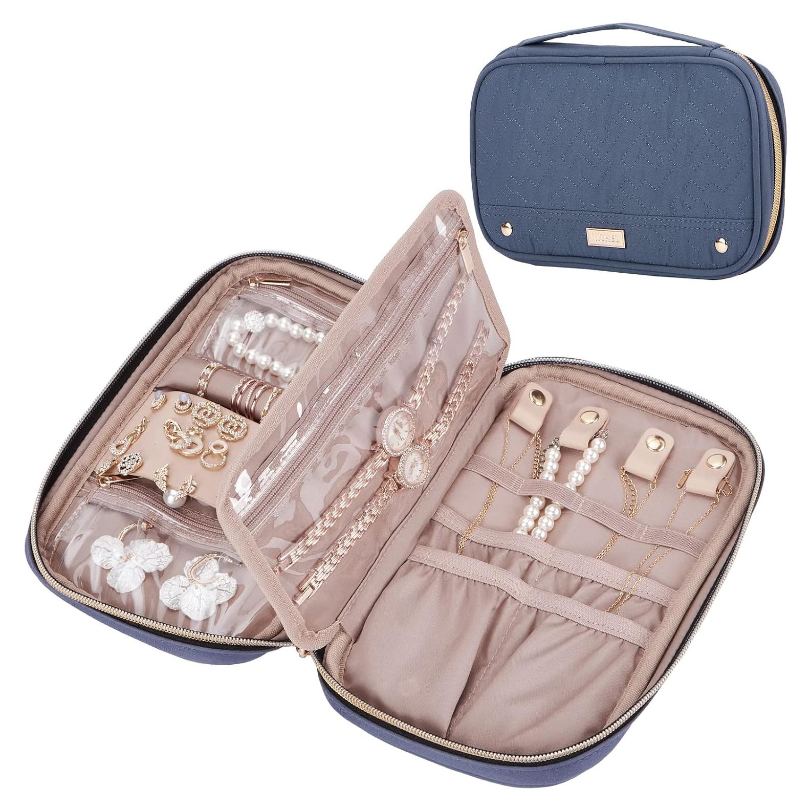 Estuche de Joyería NISHEL Azul Egeo Compacto 24.1x14cm