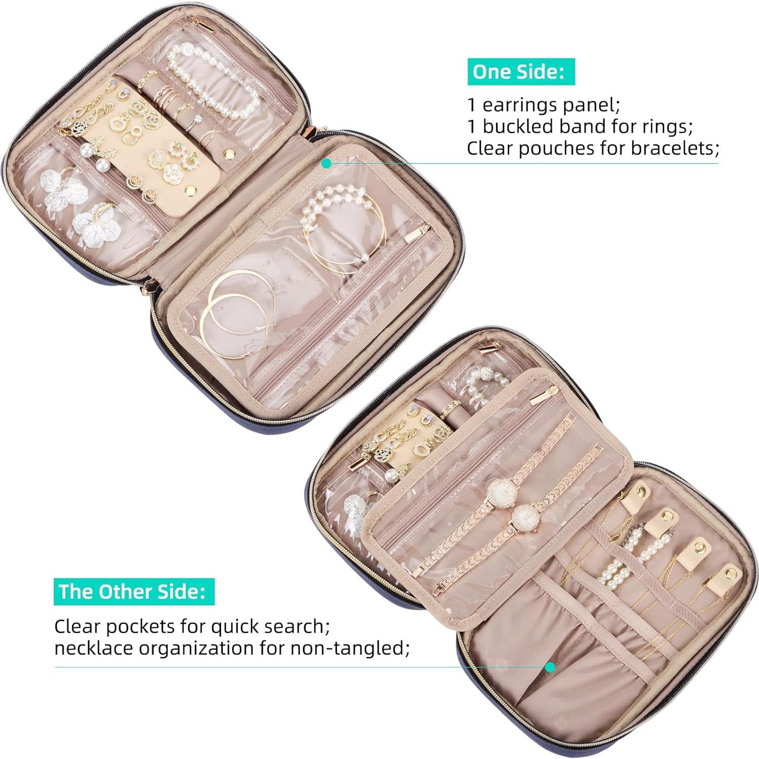 Estuche de Joyería NISHEL Azul Egeo Compacto 24.1x14cm