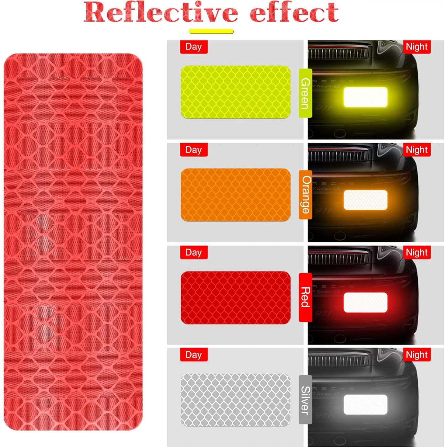 Cinta Reflectante Impermeable Pimoys 40 Pcs 3x8 cm Seguridad