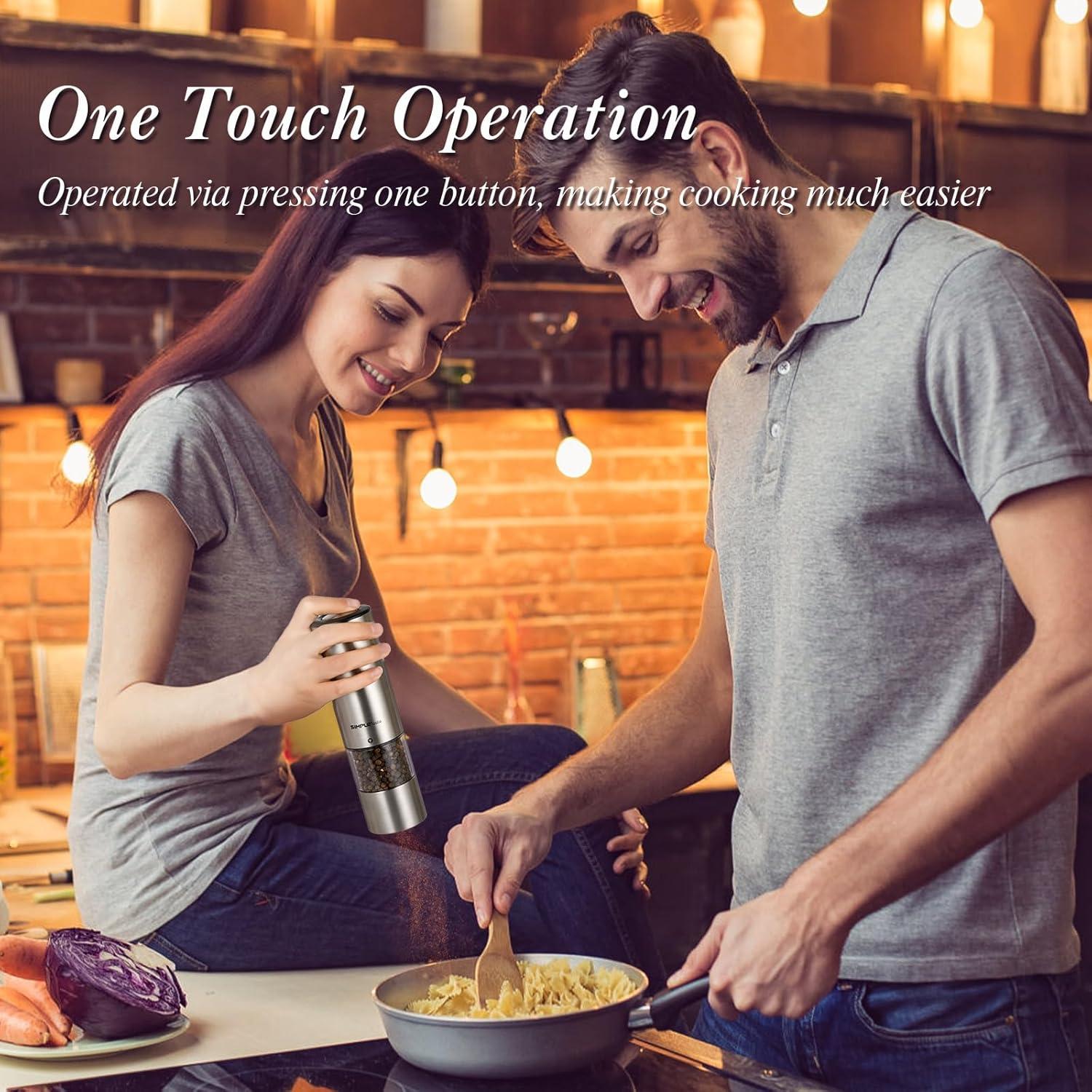 Conjunto de Molinillos Eléctricos SIMPLETASTE Automáticos 2 Piezas