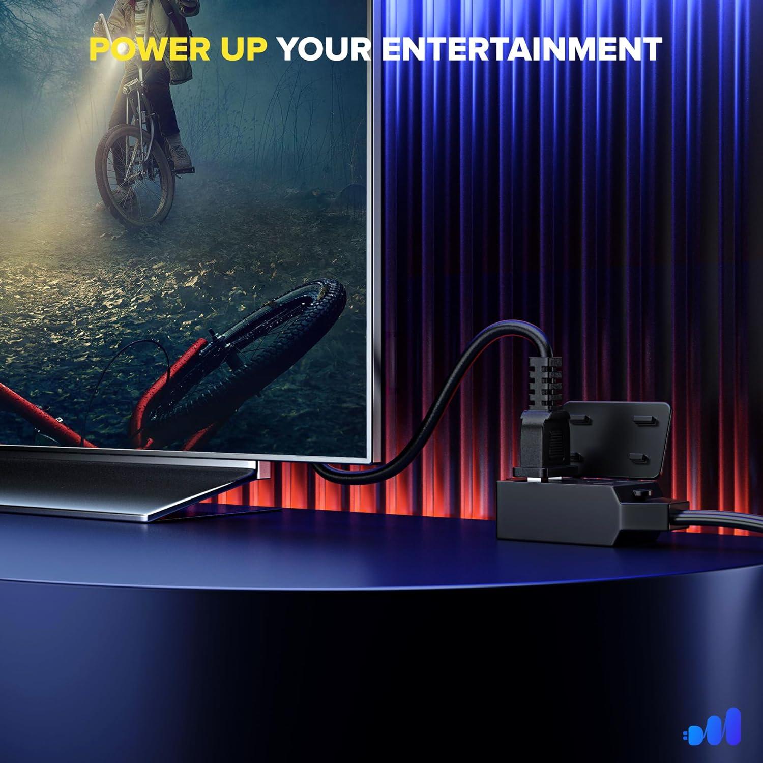 Cable de Extensión Maximm 1.2m con Interruptor y Enchufe Rotativo