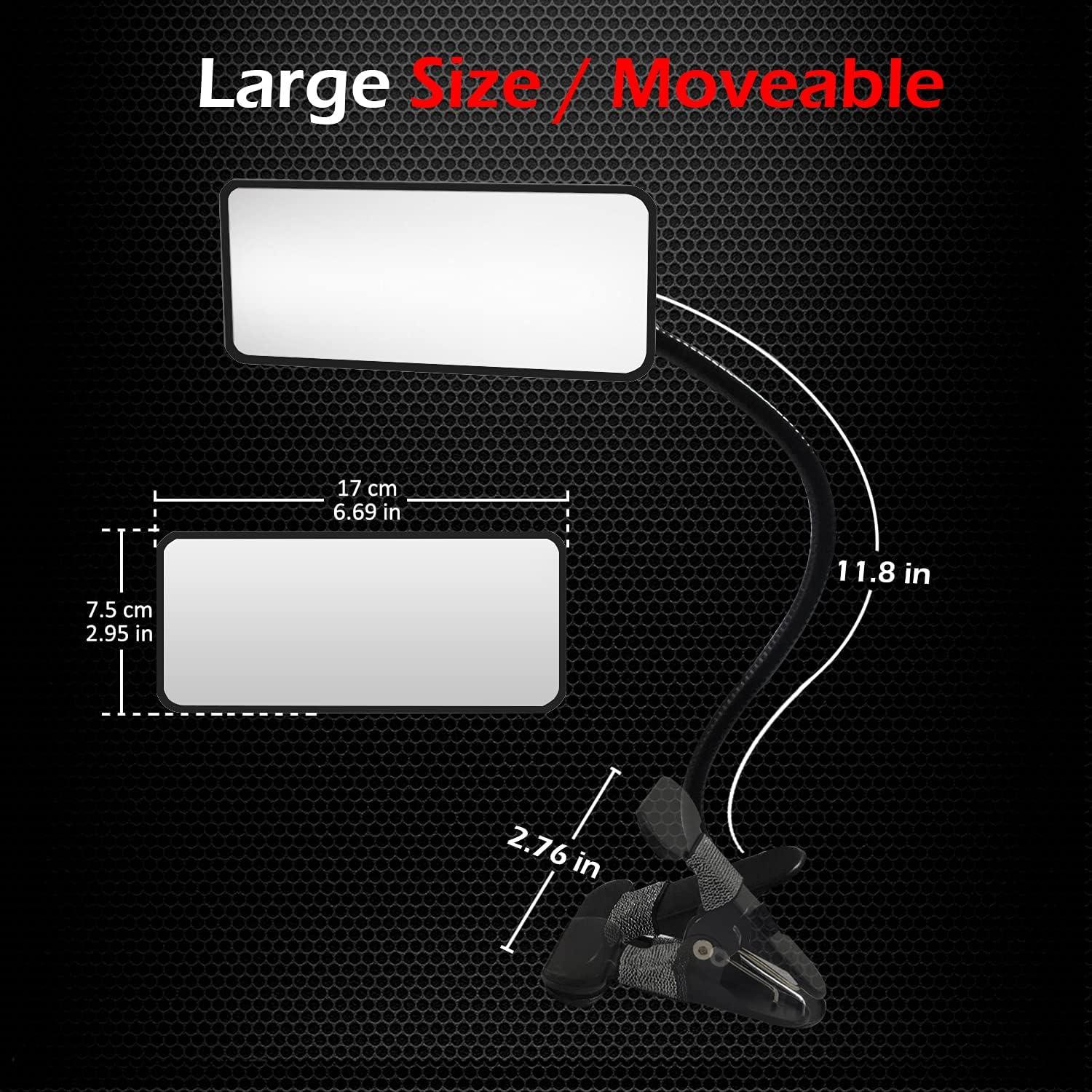 Espejo Convexo Acrílico Ampper 16.99x7.49 cm Clip-On Seguridad