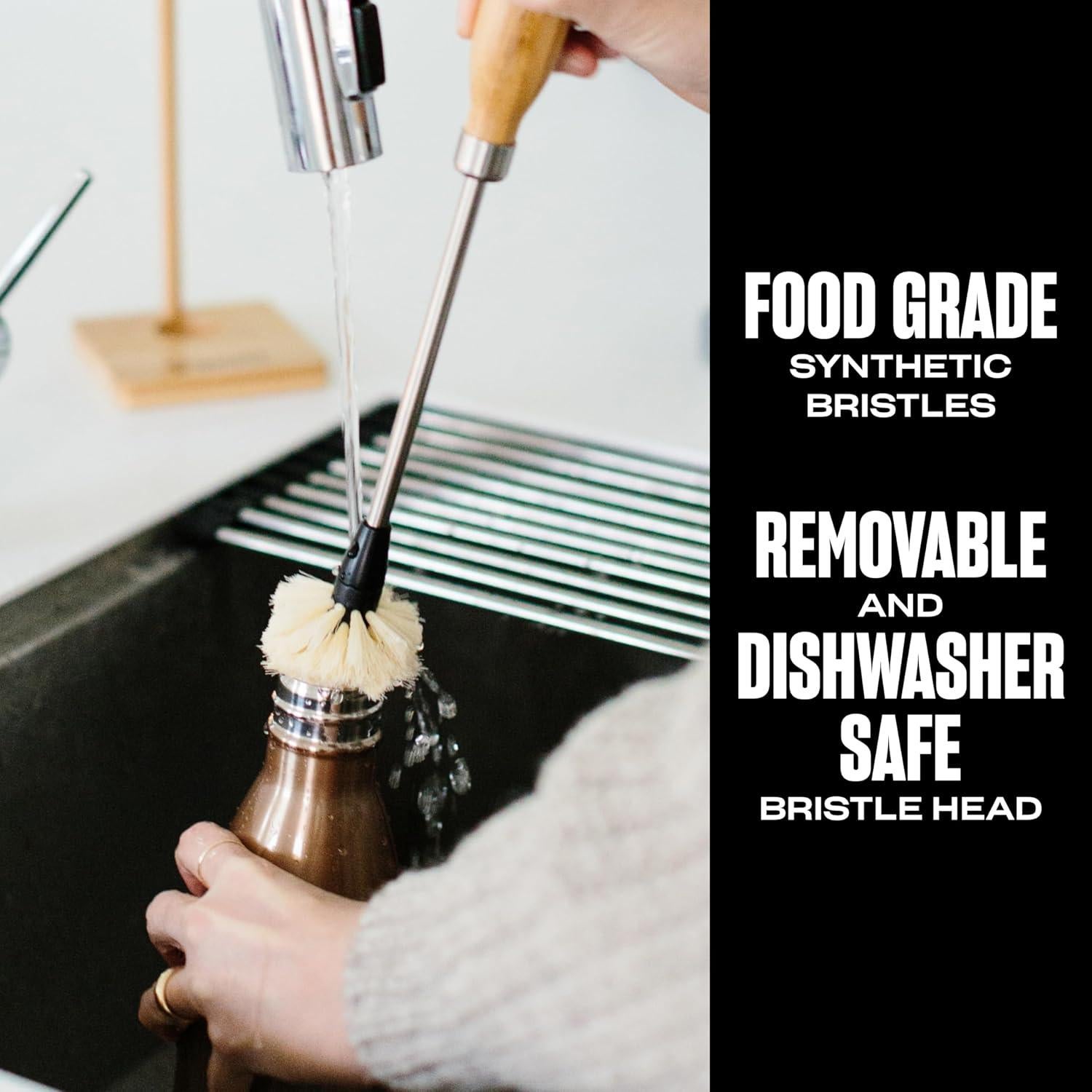 Cepillo de Limpieza S'well para Botellas - Mango de Bambú