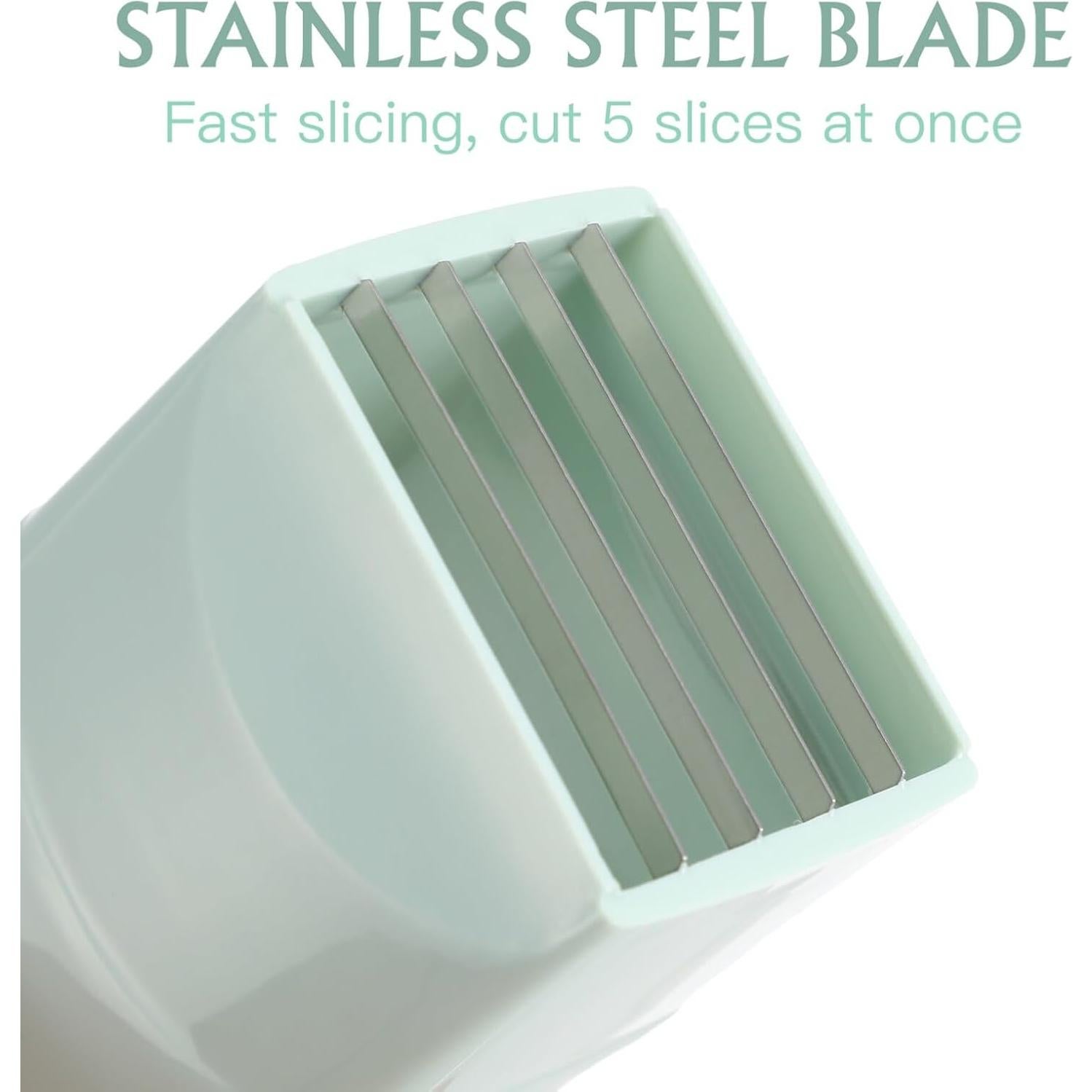 Cortador de Frutas Luxshiny Verde - Acero Inoxidable, Multifuncional