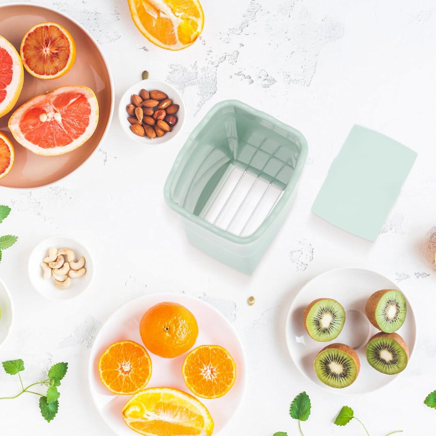 Cortador de Frutas Luxshiny Verde - Acero Inoxidable, Multifuncional