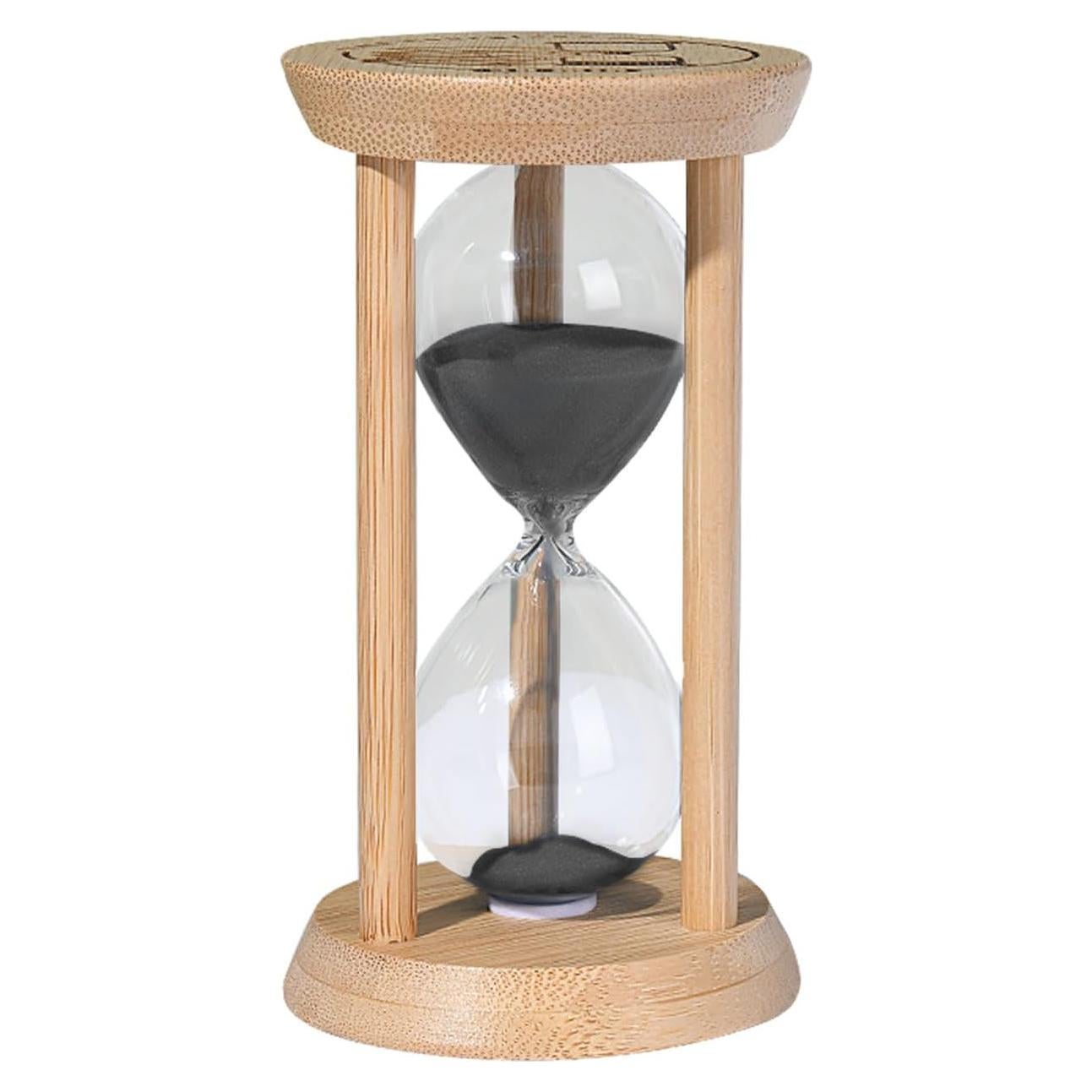 Reloj de Arena de Madera SuLiao 60 Minutos Negro Decorativo