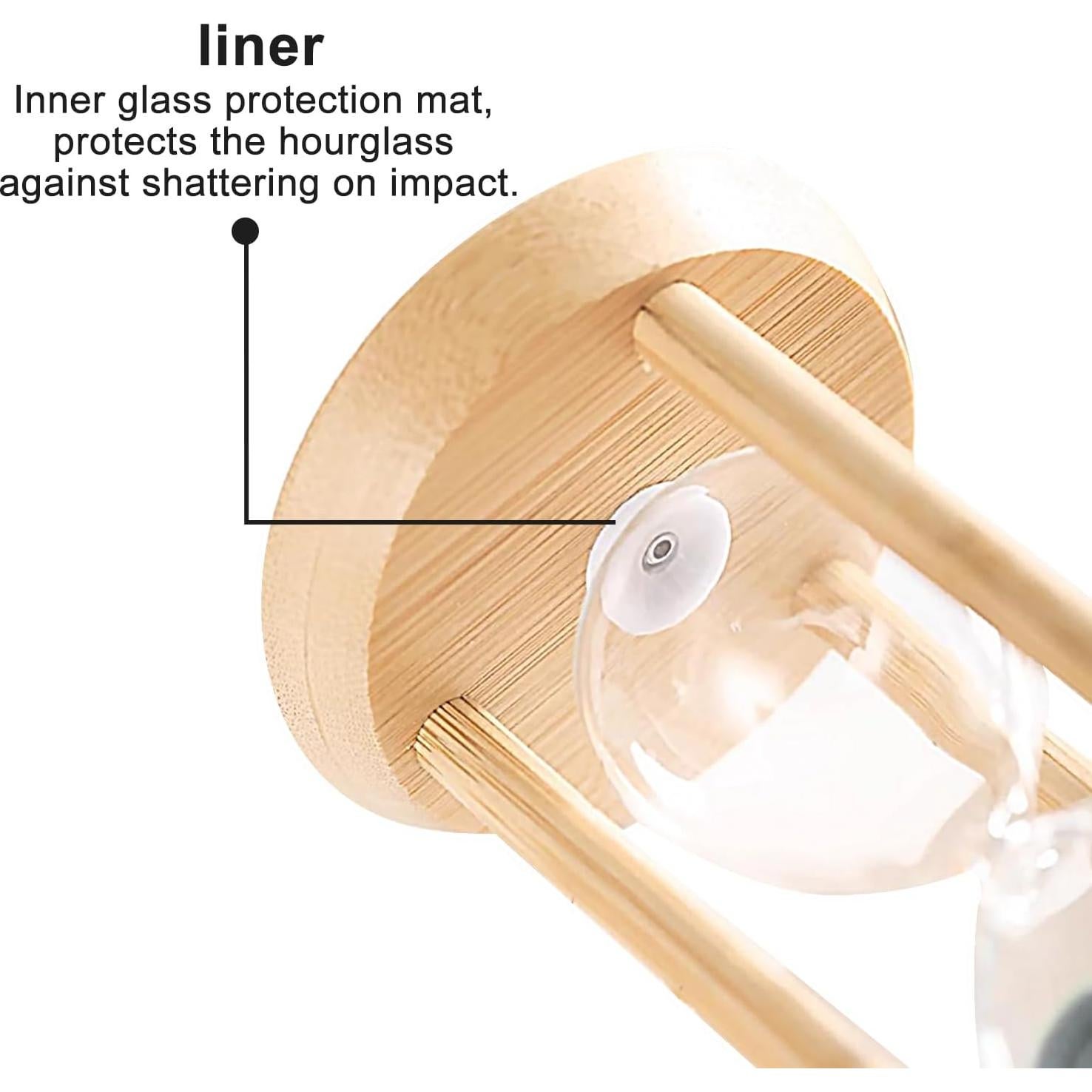 Reloj de Arena de Madera SuLiao 60 Minutos Negro Decorativo