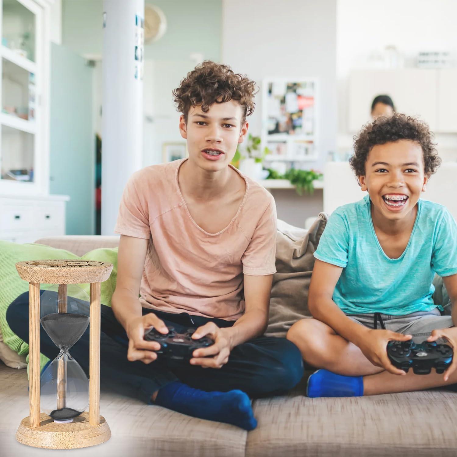 Reloj de Arena de Madera SuLiao 60 Minutos Negro Decorativo