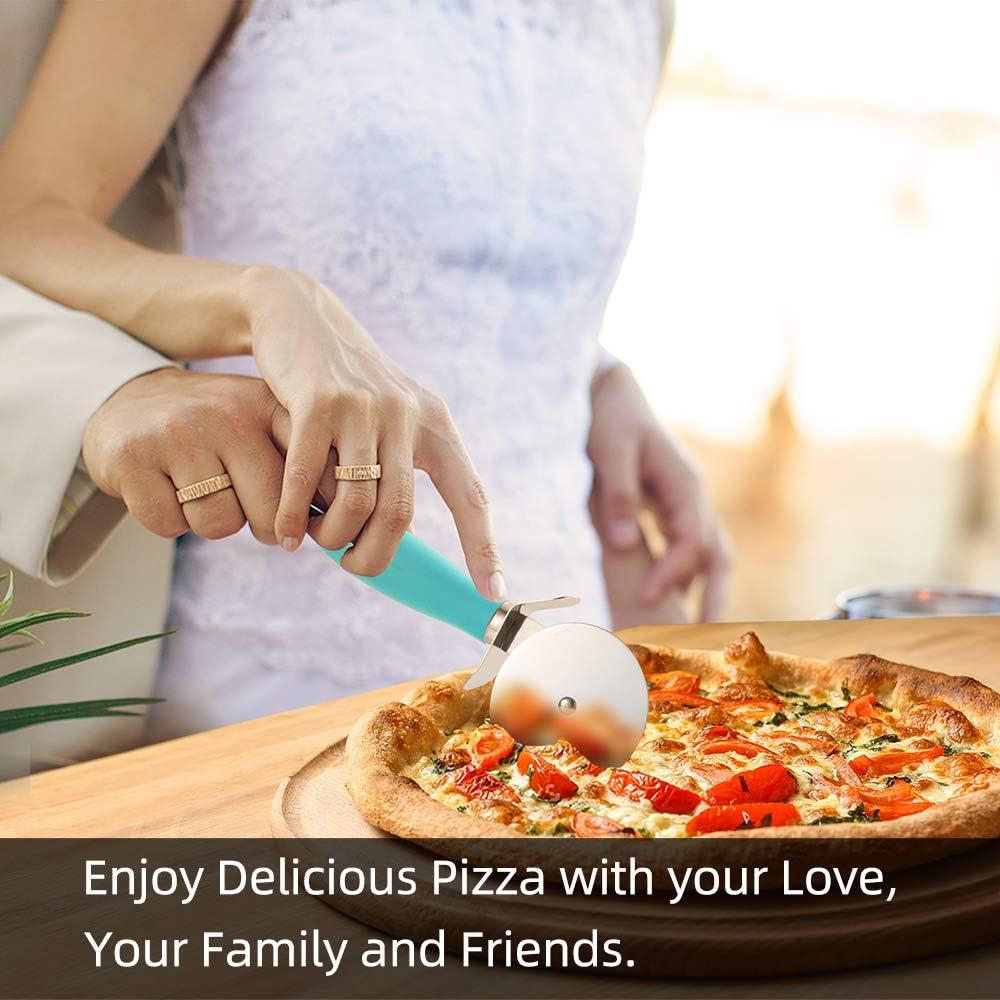 Cortador de Pizza SCHVUBENR Acero Inoxidable Ultra Afilado Azul