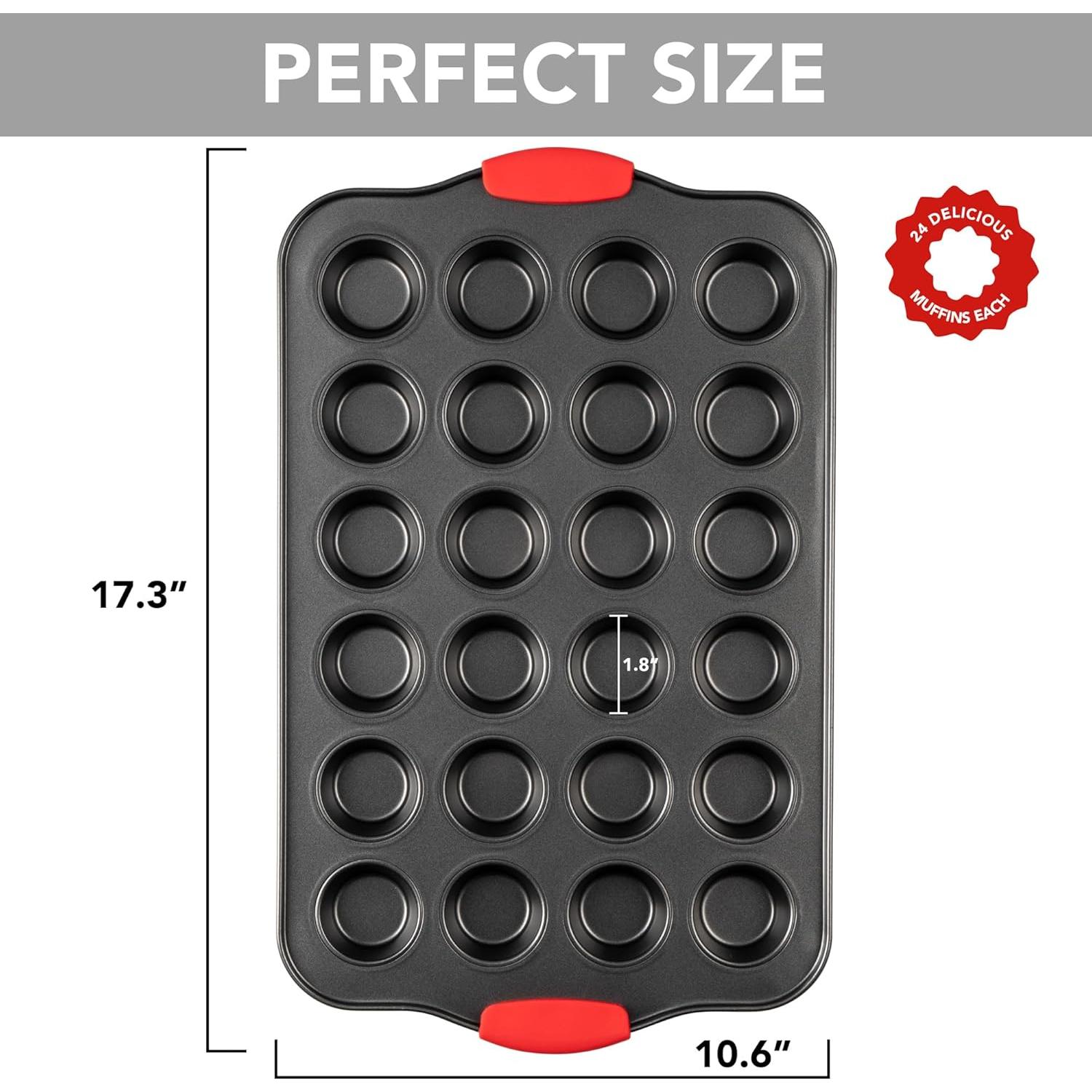 Molde para Mini Muffins Tiawudi 24 Cavidades Antiadherente