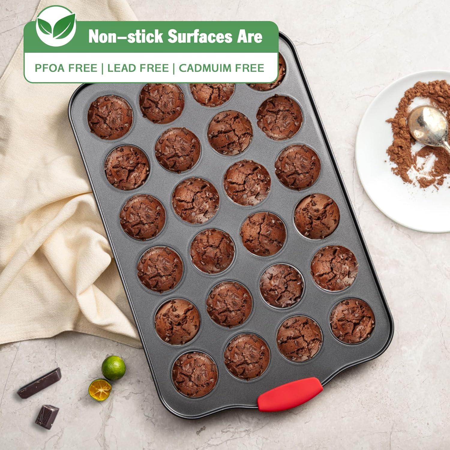 Molde para Mini Muffins Tiawudi 24 Cavidades Antiadherente